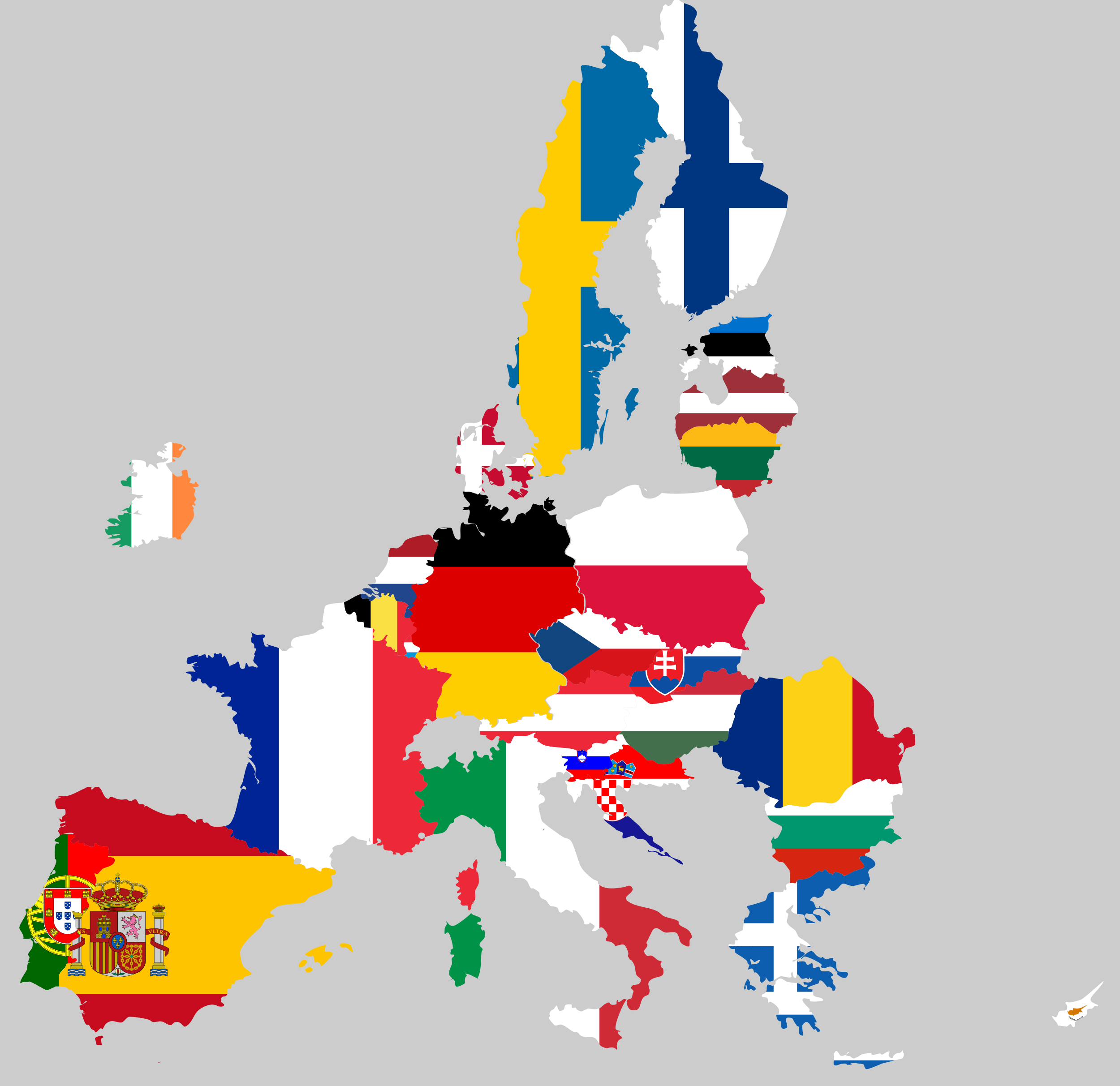 European union flag map