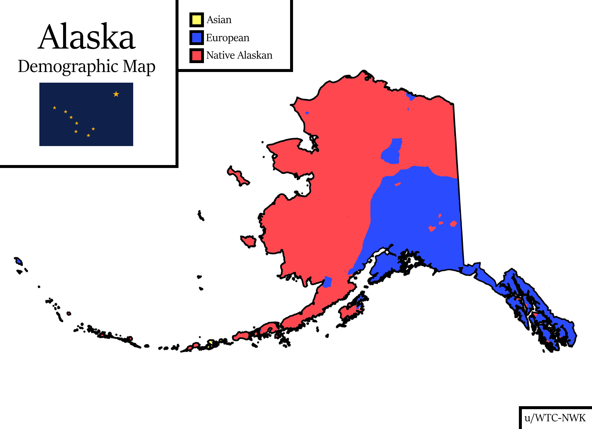 Alaska Population Density Graph 