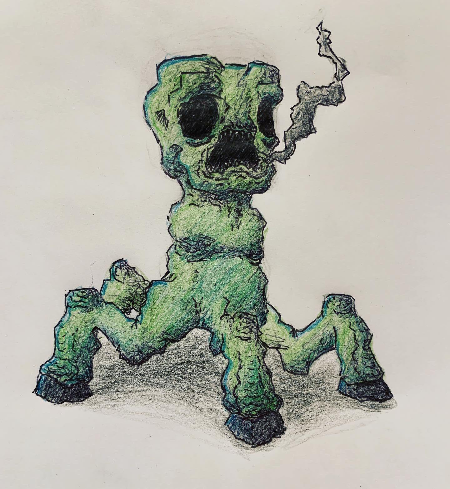My Drawing Of A Minecraft Creeper Drawing