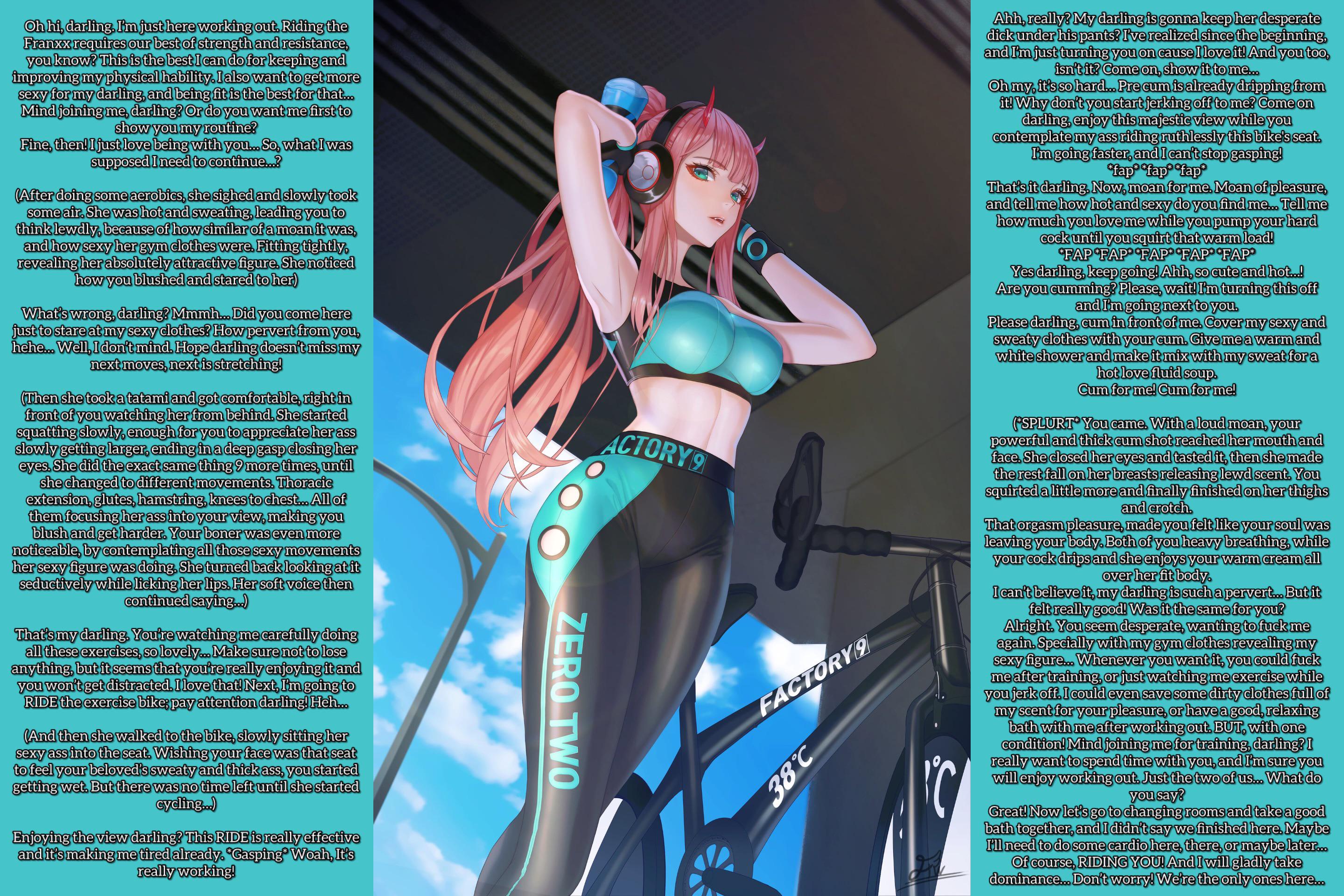 Fitness Zero Two [Long remaster] [Narration] [Hot gym girl] [Invitation]  [Gentle femdom] [Teasing] [Male POV] [Masturbation] [Fluids mentioned]  [Implied sex] [Loving & kinky girlfriend] : rhentaicaptions