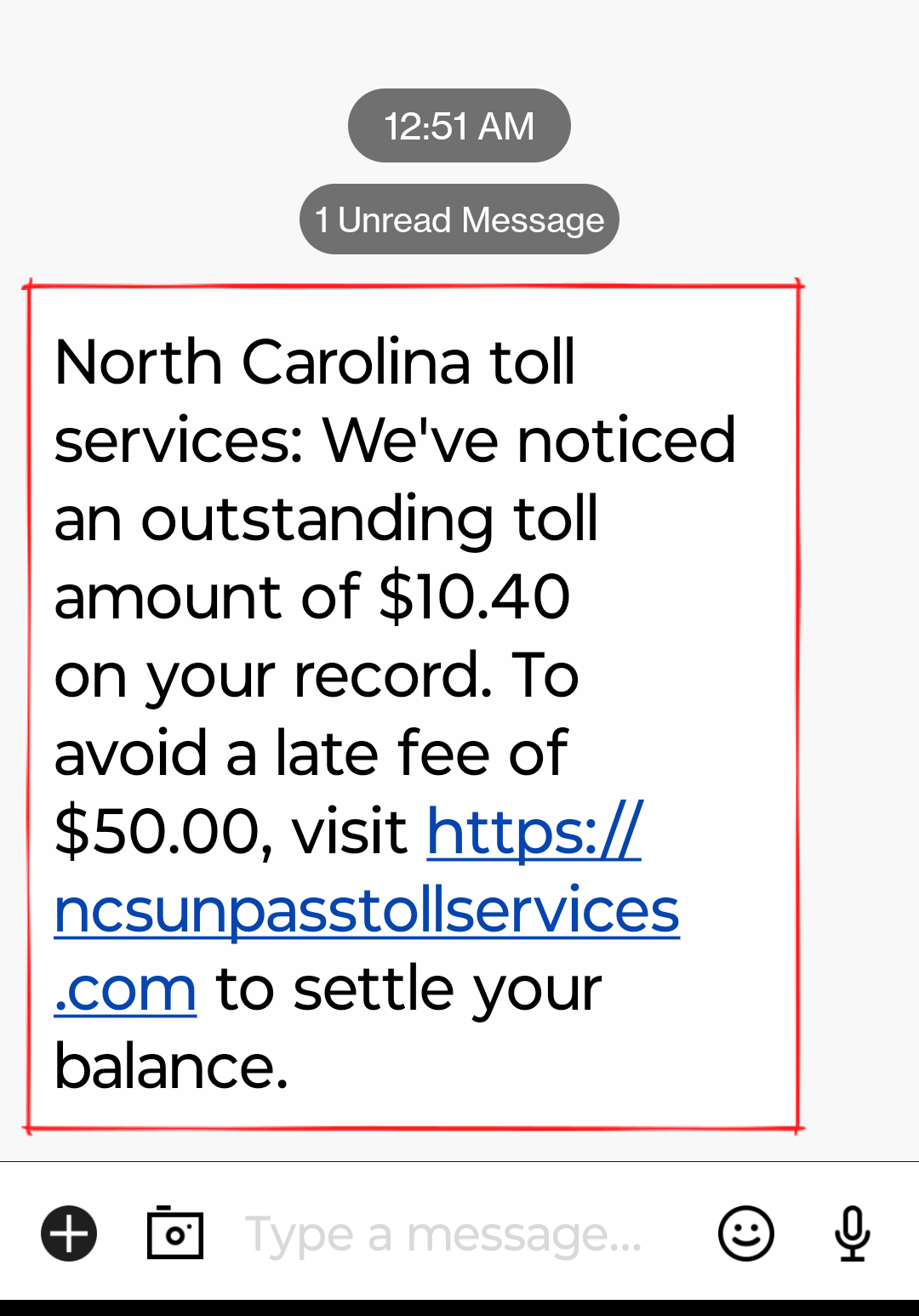 SCAM ALERT!!!!!!!! Anyone else get a text like this? : rNorthCarolina
