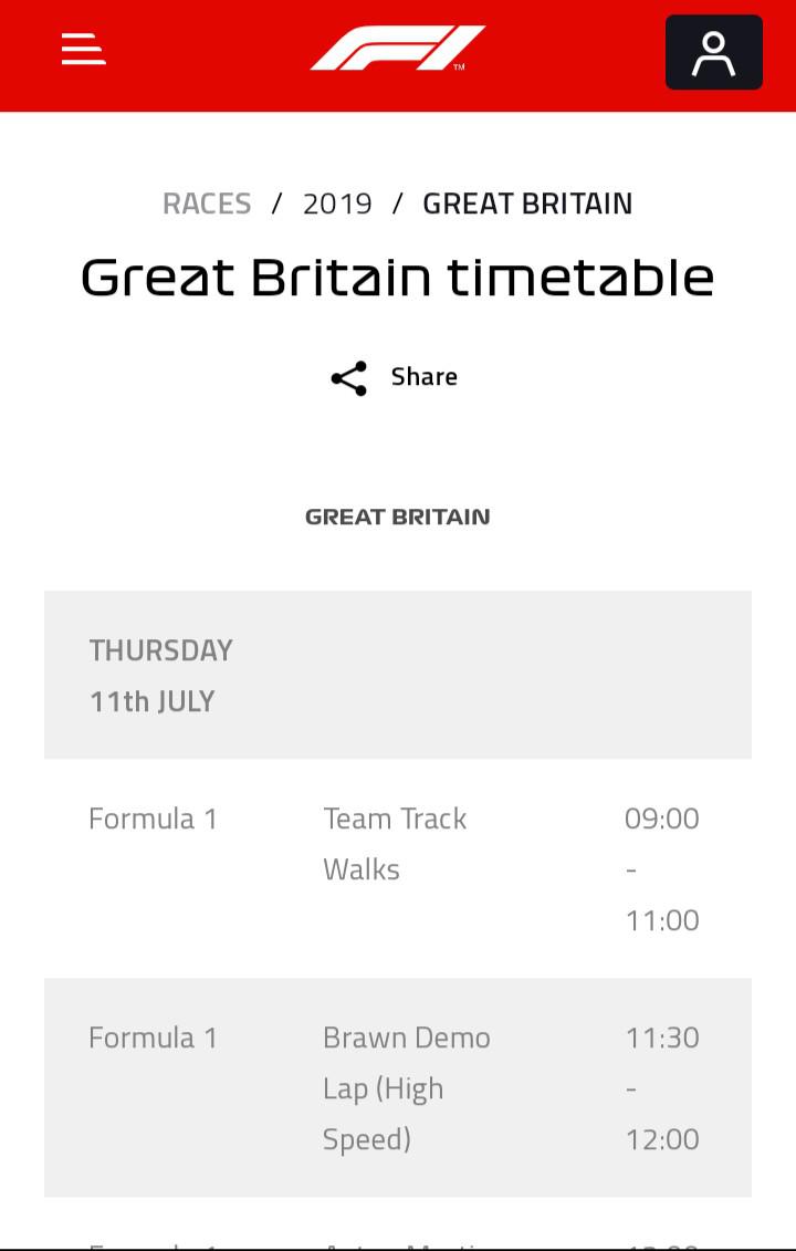 I Was Just Looking At The Timetable For 2019 British Gp It