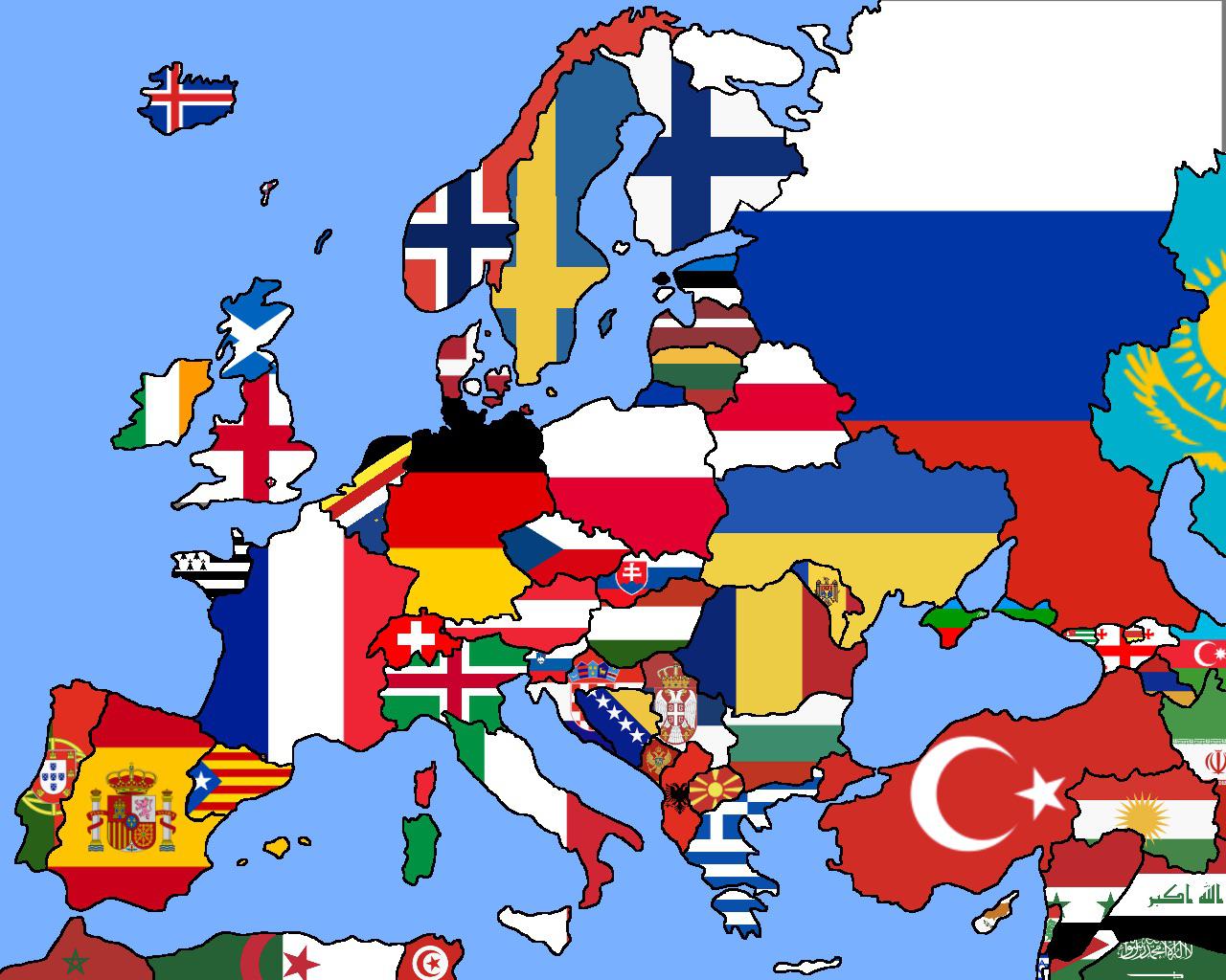 Europe Outline Map With Country Names 