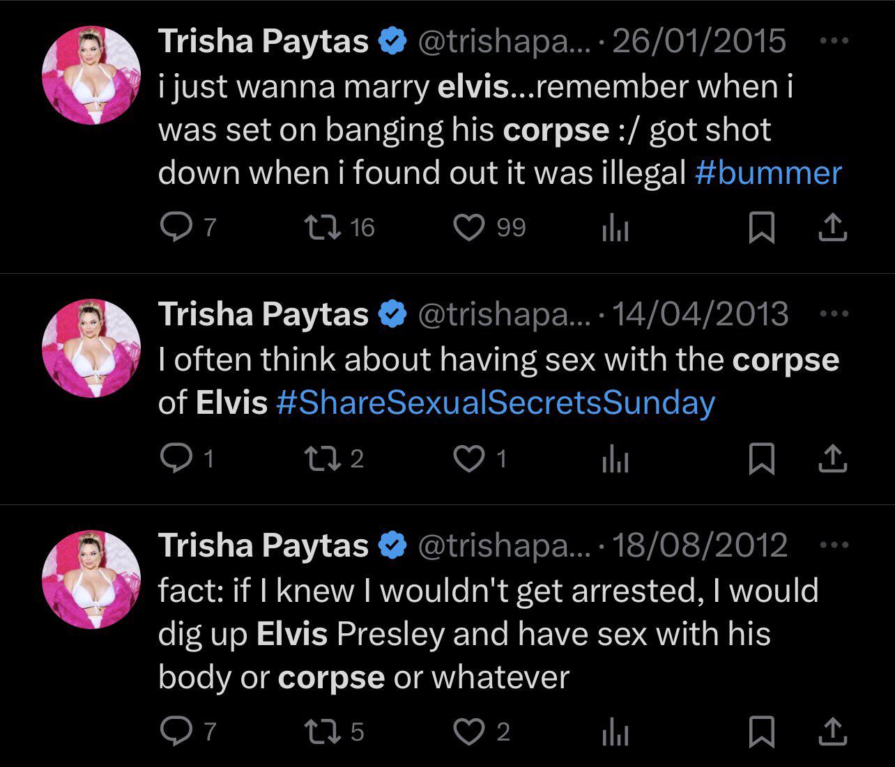 Trisha is a hypocrite and an awful person : rcanceledpod