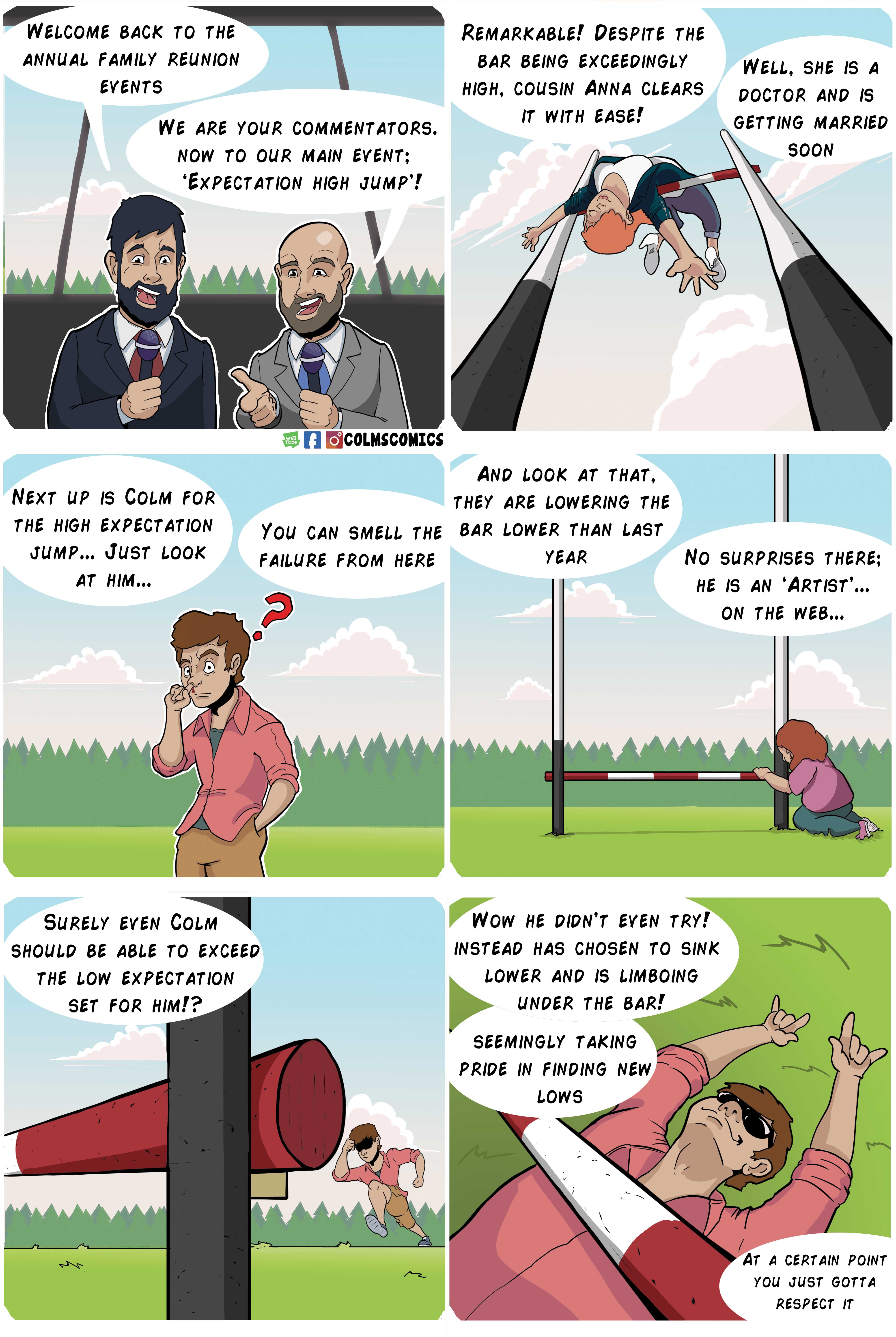 Low High Jump Bar . Oc High Expectation Jump Comics