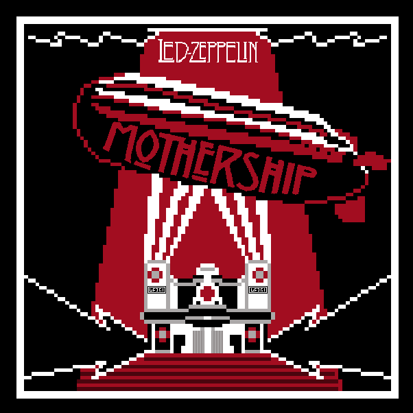 Led Zeppelin Mothership Font - Album Recreation Led Zeppelin Mothership Pixelart