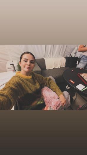 Selfie in knit sweater IG Story June 2026