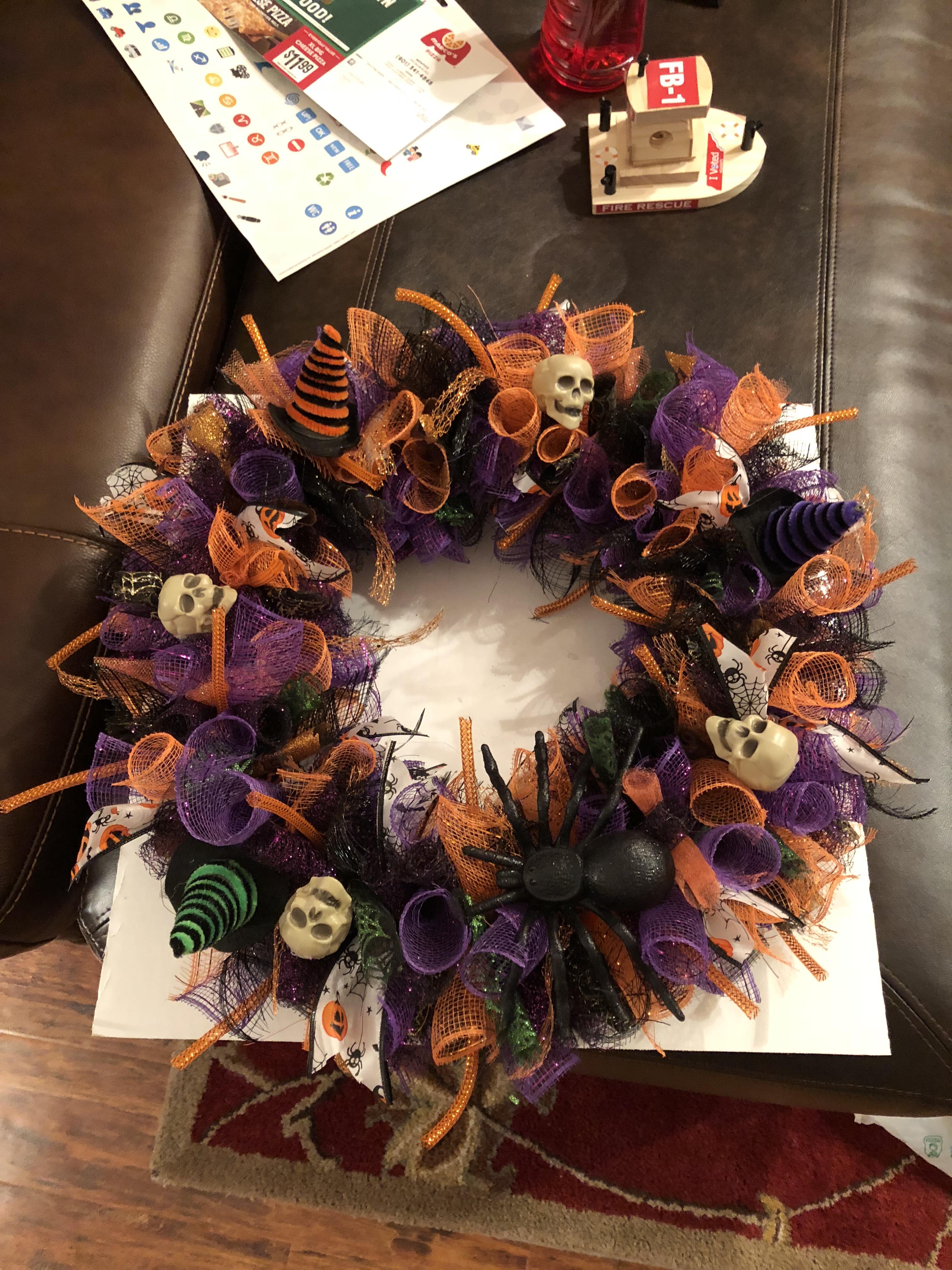 Dollar Tree Halloween Skeleton Bride Wreath Hometalk
