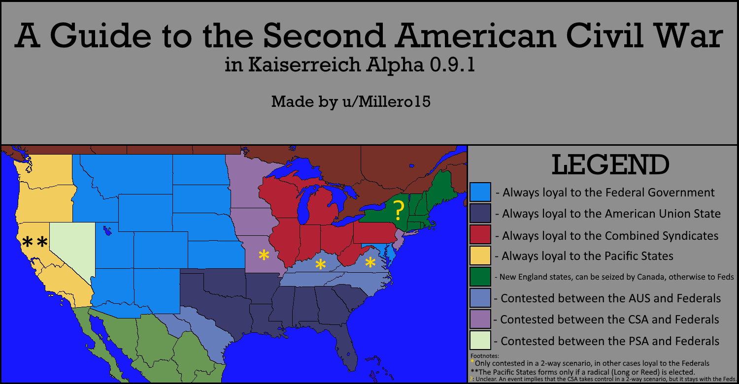 A Guide to the Second American Civil War : Kaiserreich.