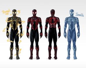 Fan redesign of Miles’ original suit in detail (@sensationalnico)