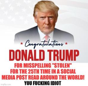 Trump’s spelling makes me [sic]