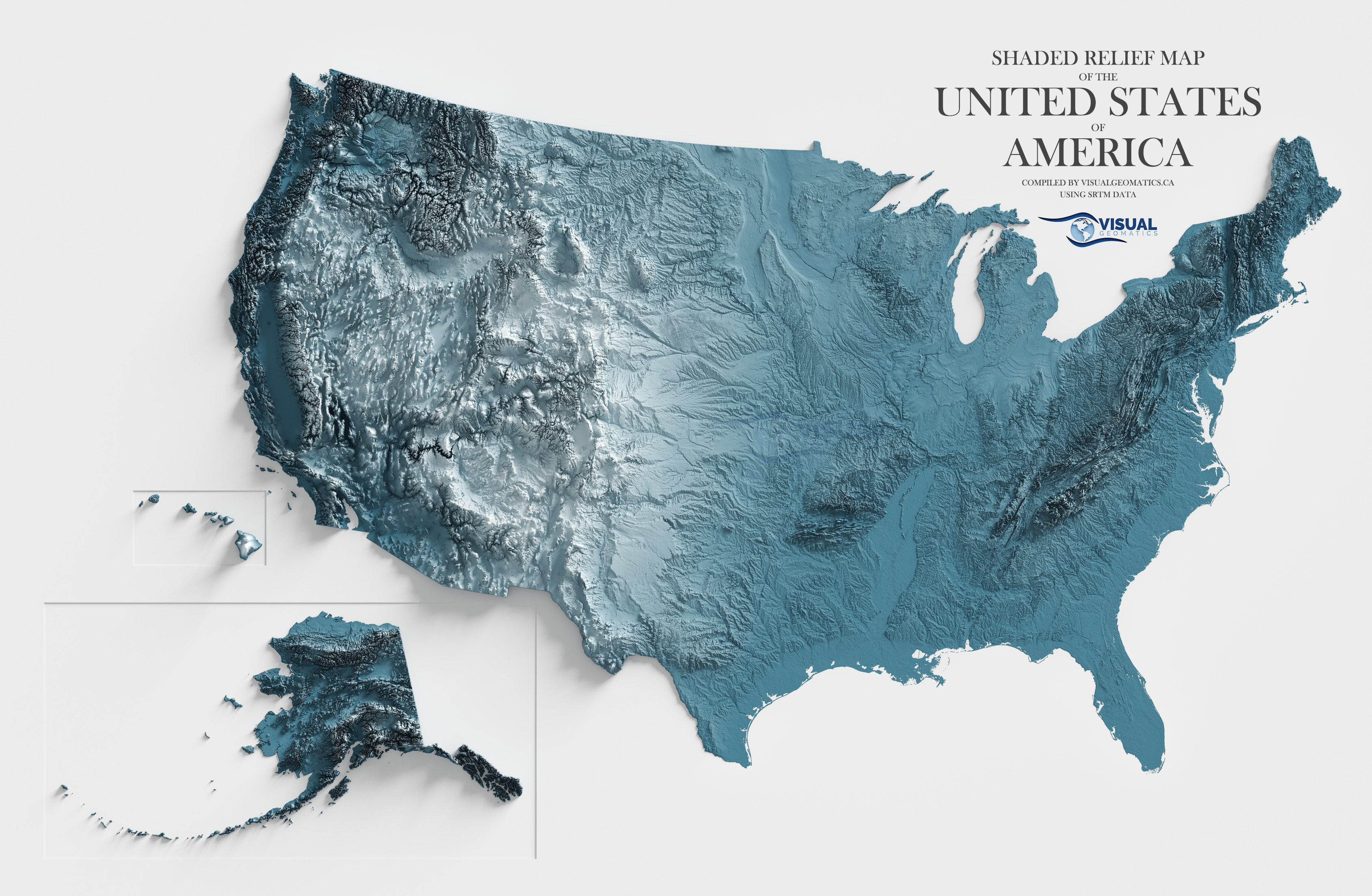 Topography Usa Detailed 