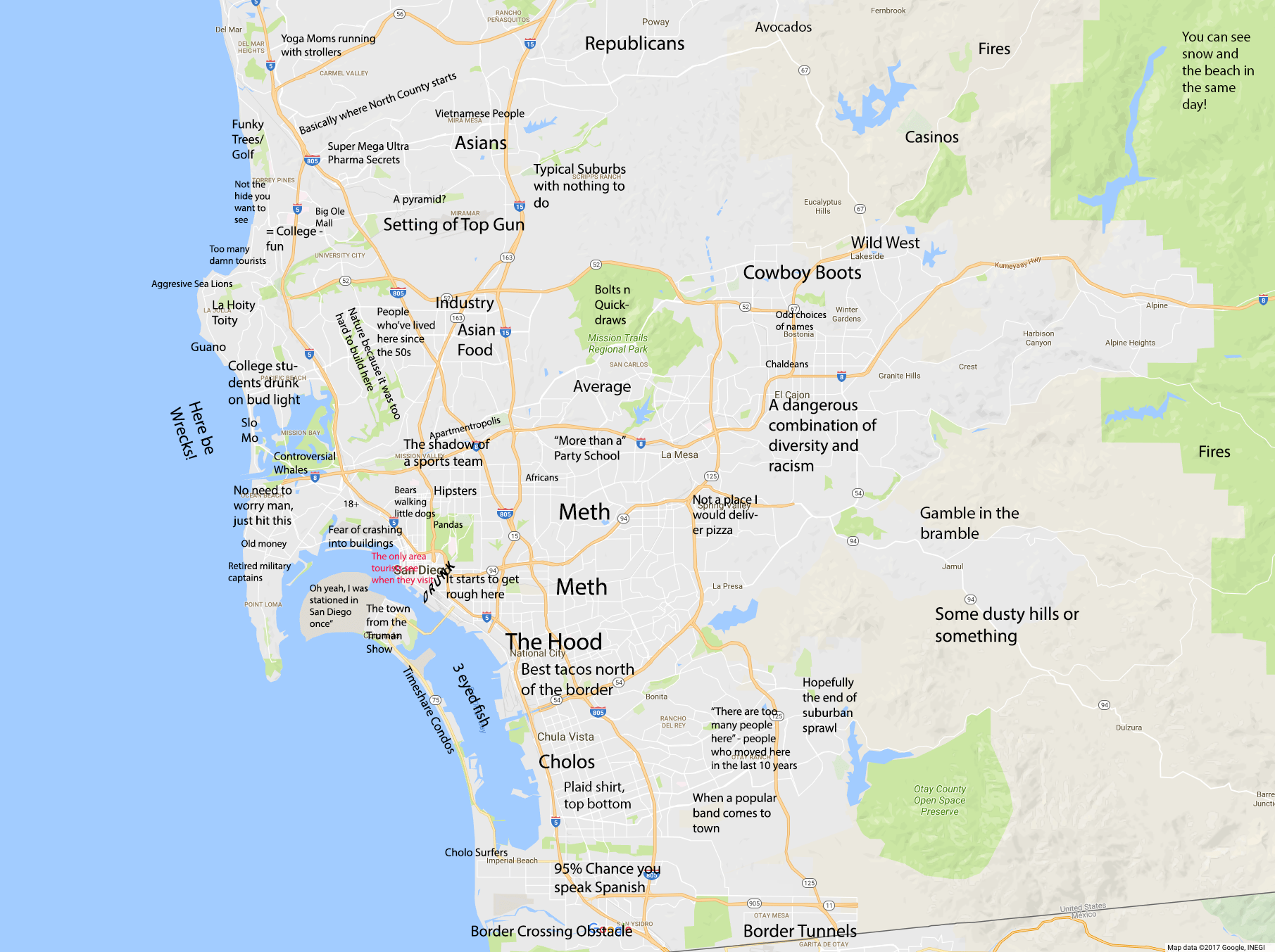 By proceeding, you agree to our privacy policy and terms of use. Judgmental Map Of San Diego Sandiego