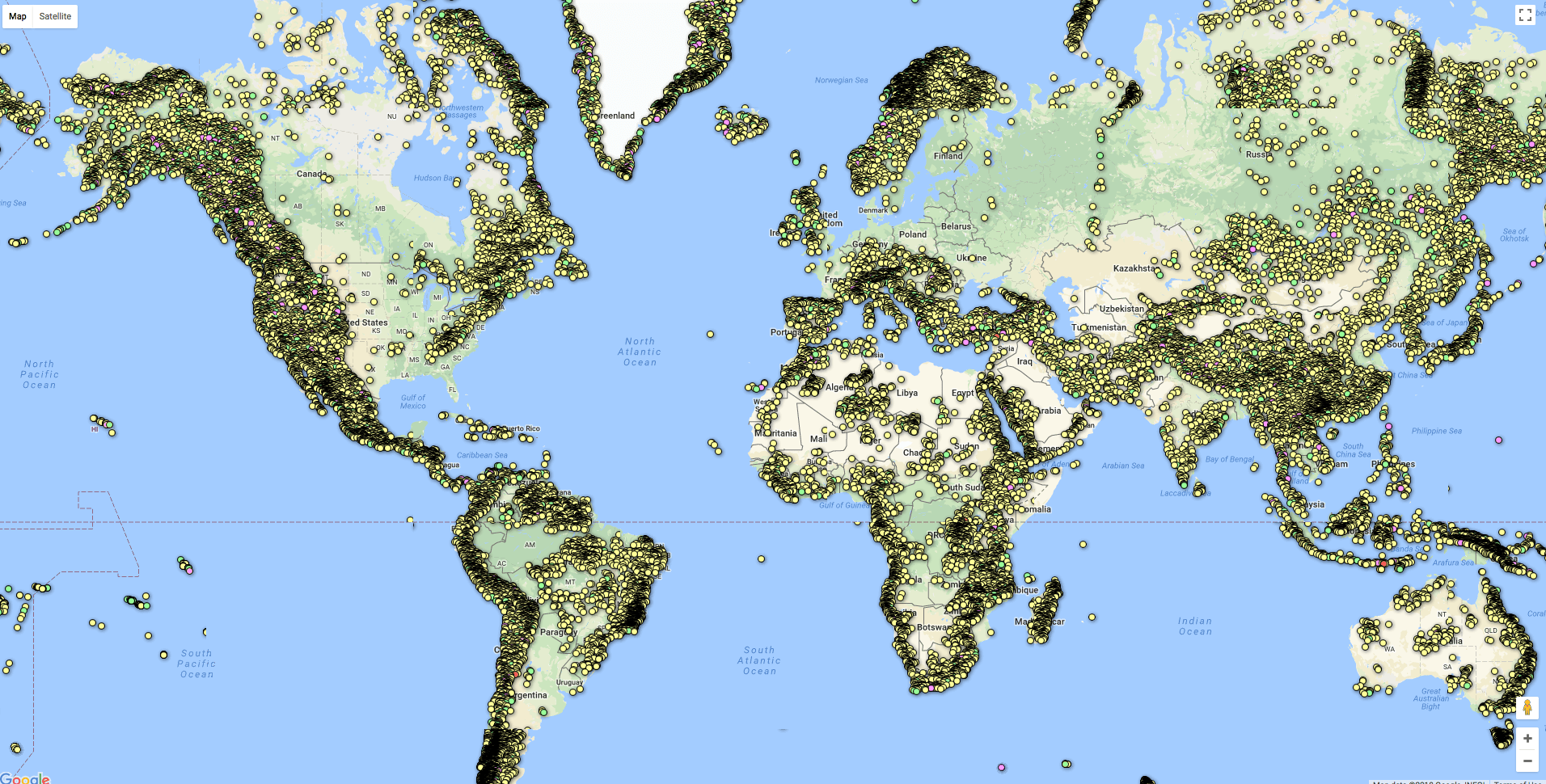Mountains Of The World Map Map The Highest Mountains DYNF 