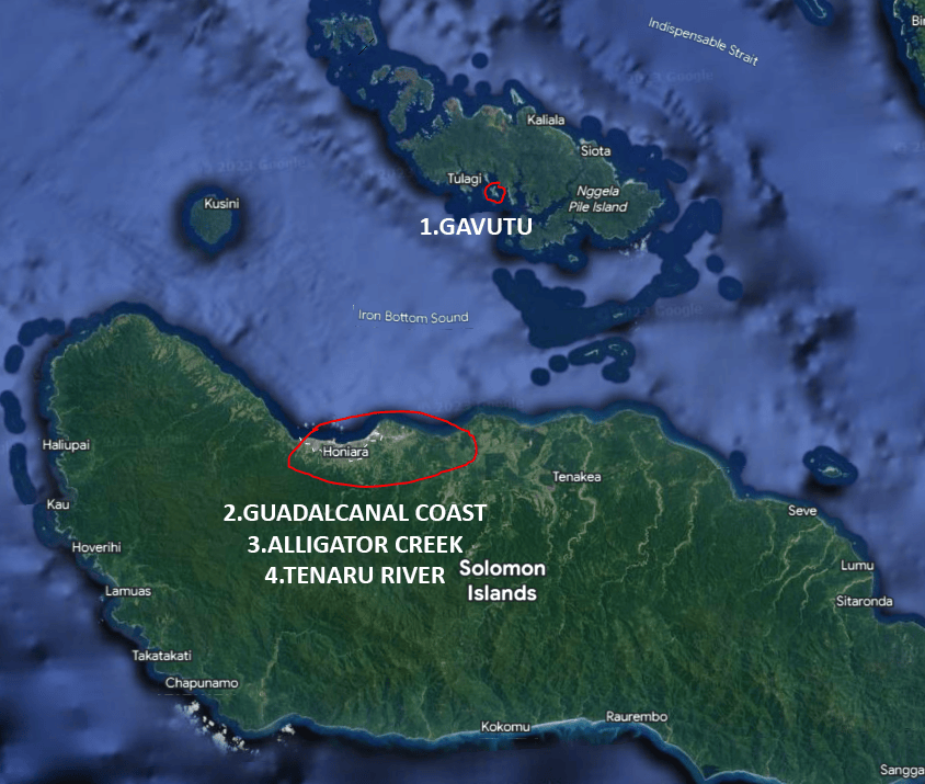 Map Of World War 2 Guadalcanal 