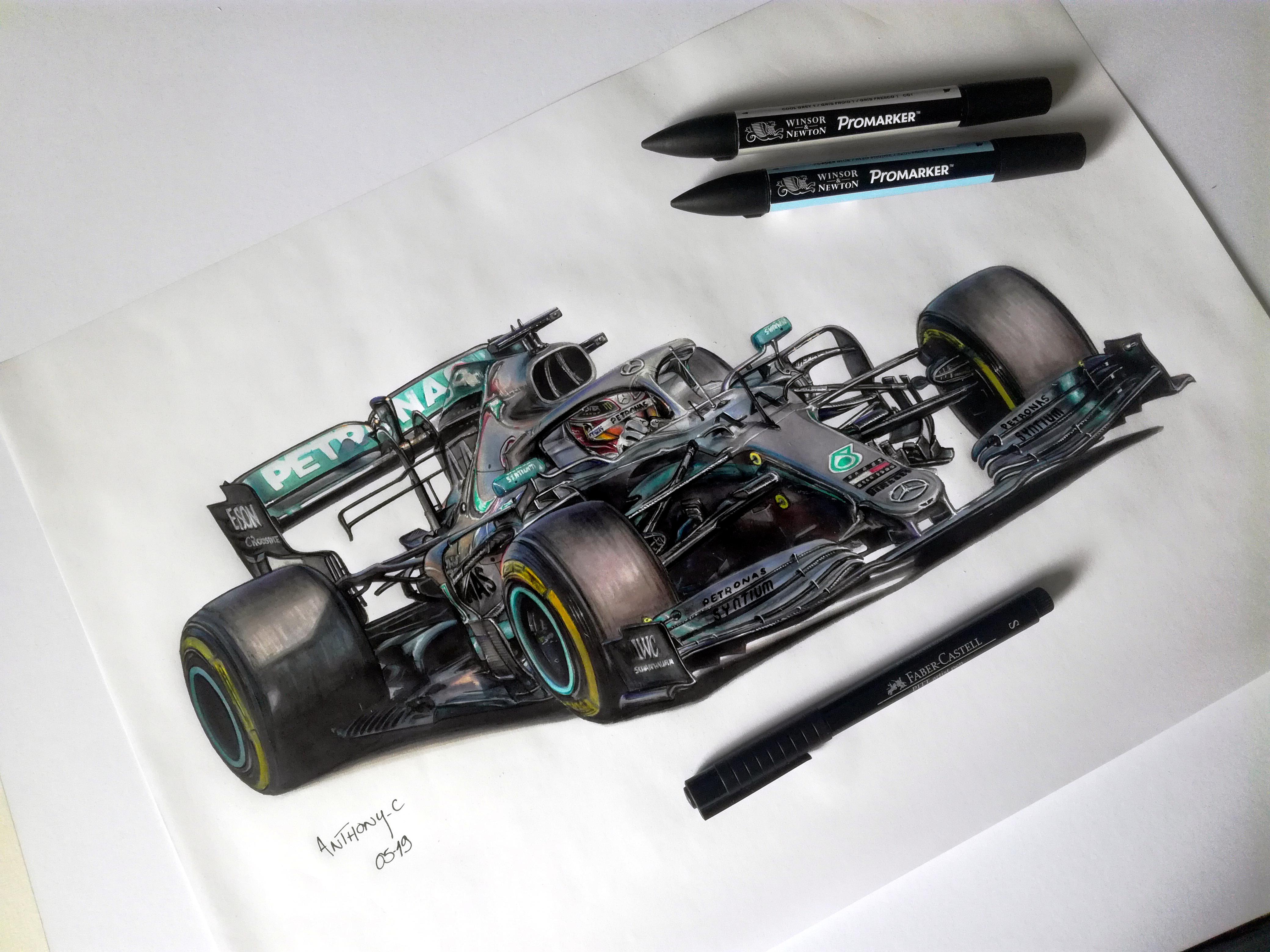 Finish This Is My New Illustration Lewis Hamilton On The