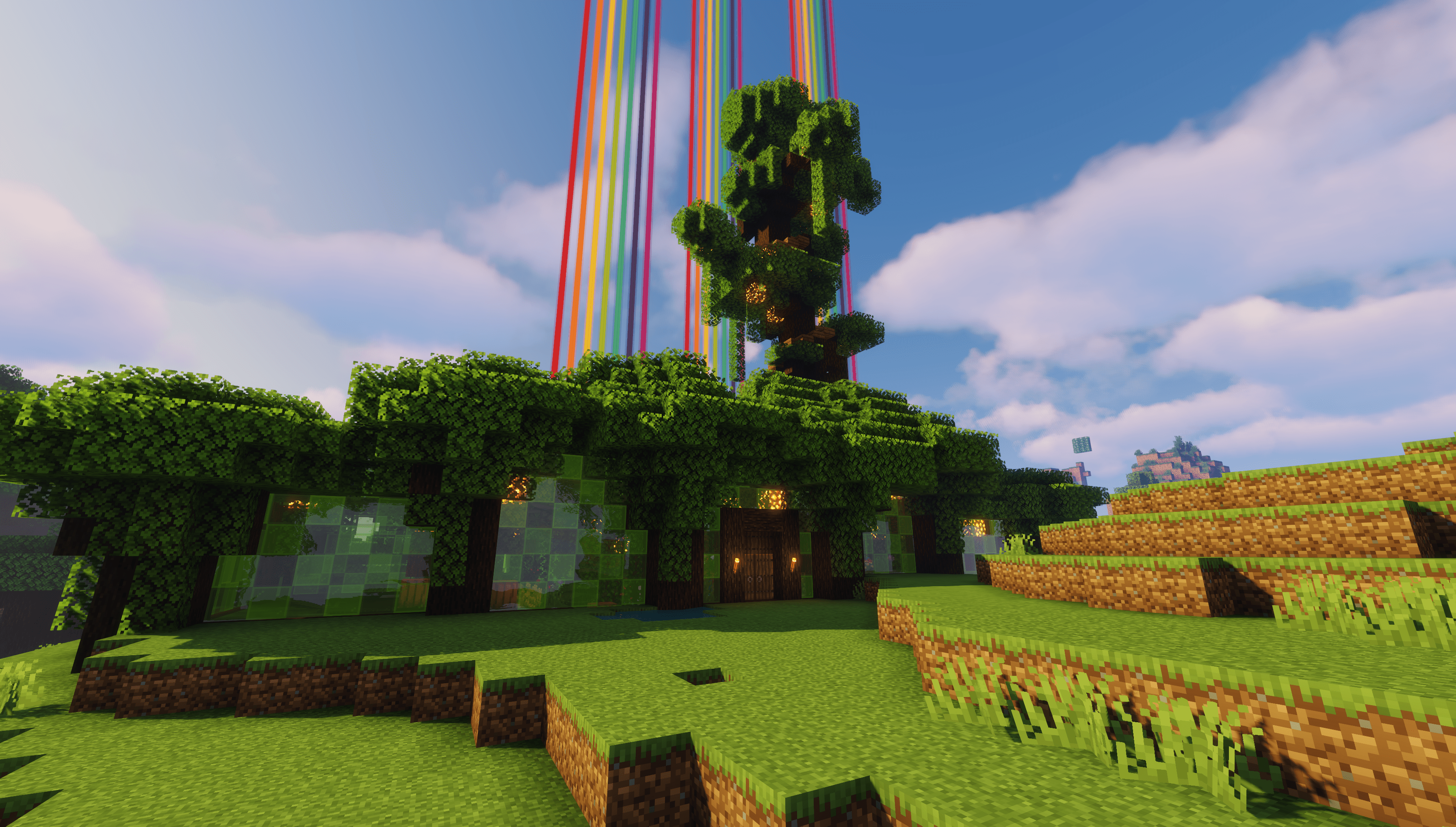 How Can I Improve The Looks Of This Dark Oak Tree Farm The Corner Is Removed For Screenshot Purposes Minecraft