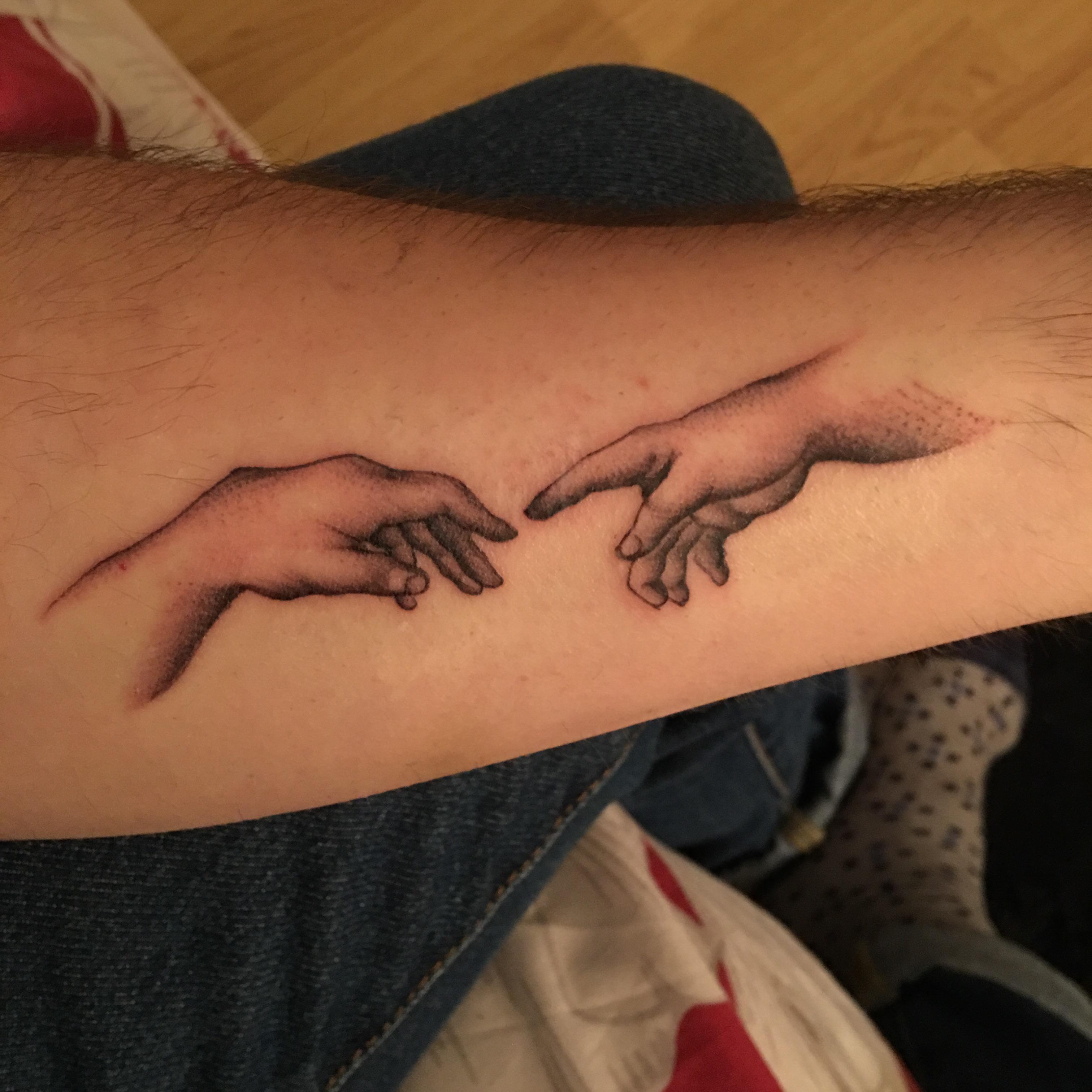 The Creation Of Adam Done By Gianluca At The Family Business In Angel North London Tattoos
