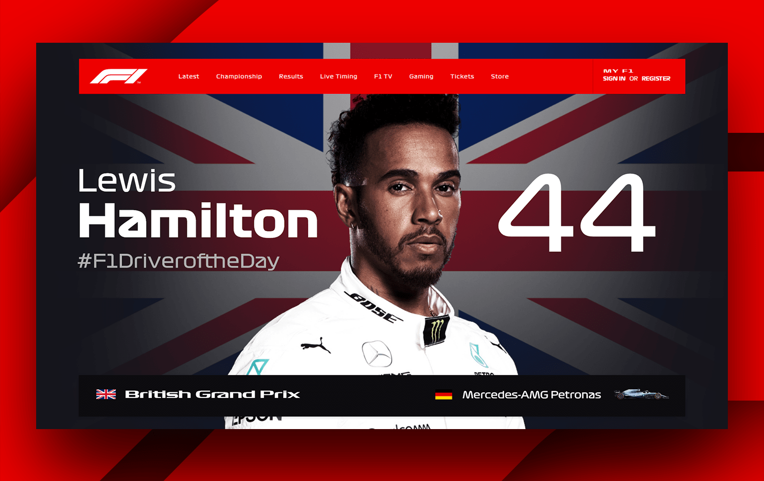 A Did A Redesign Of The Driver Of The Day Page Formula1