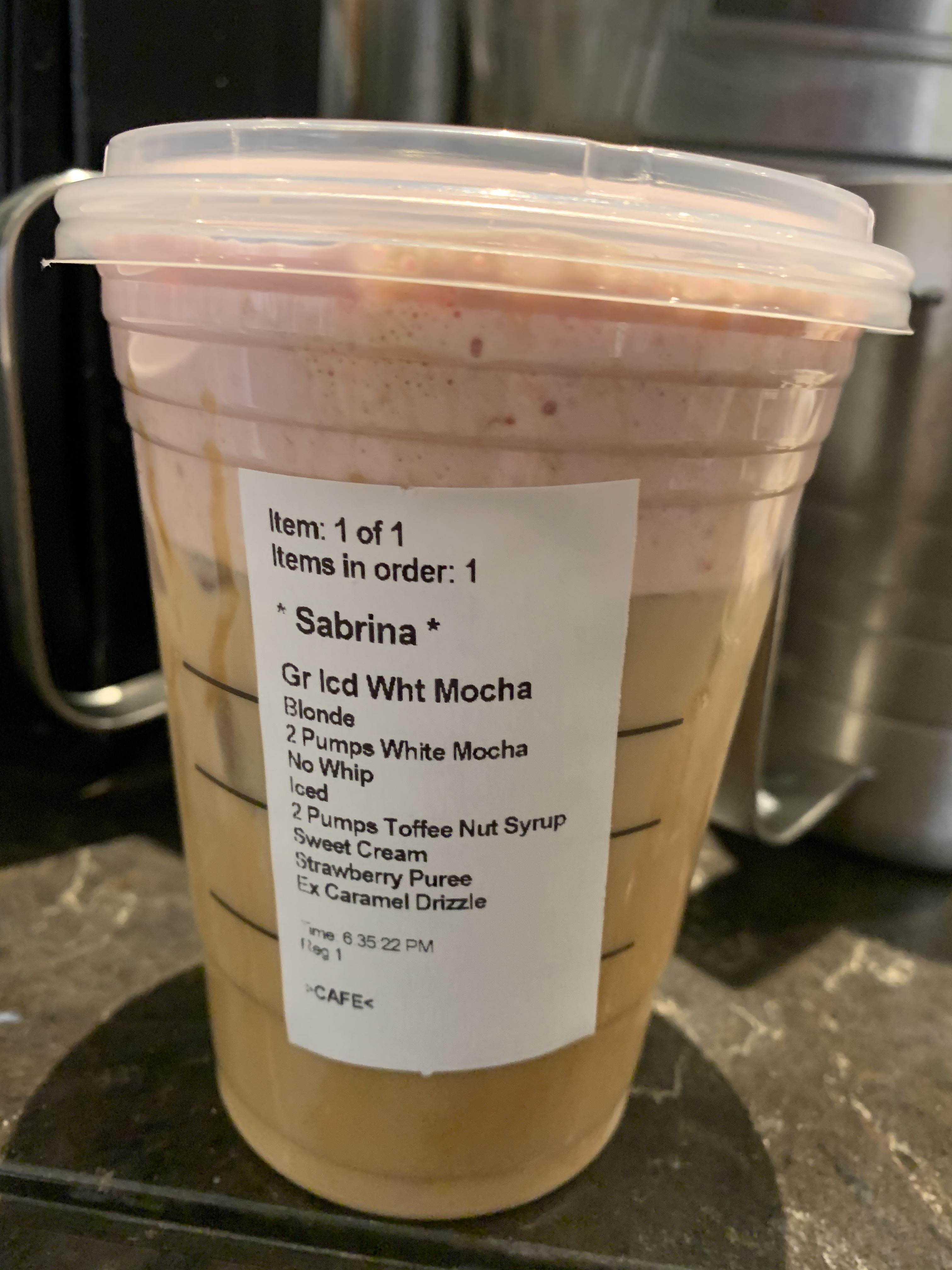 got this drink on bar the other day from what depths of tik tok did this monster emerge rstarbucks on tiktok drink recipe white mocha