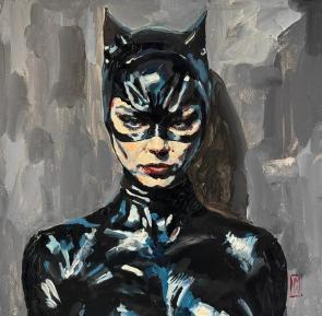 A Catwoman painting I finished today, 18×18″ acrylic on canvas. Have a good one!