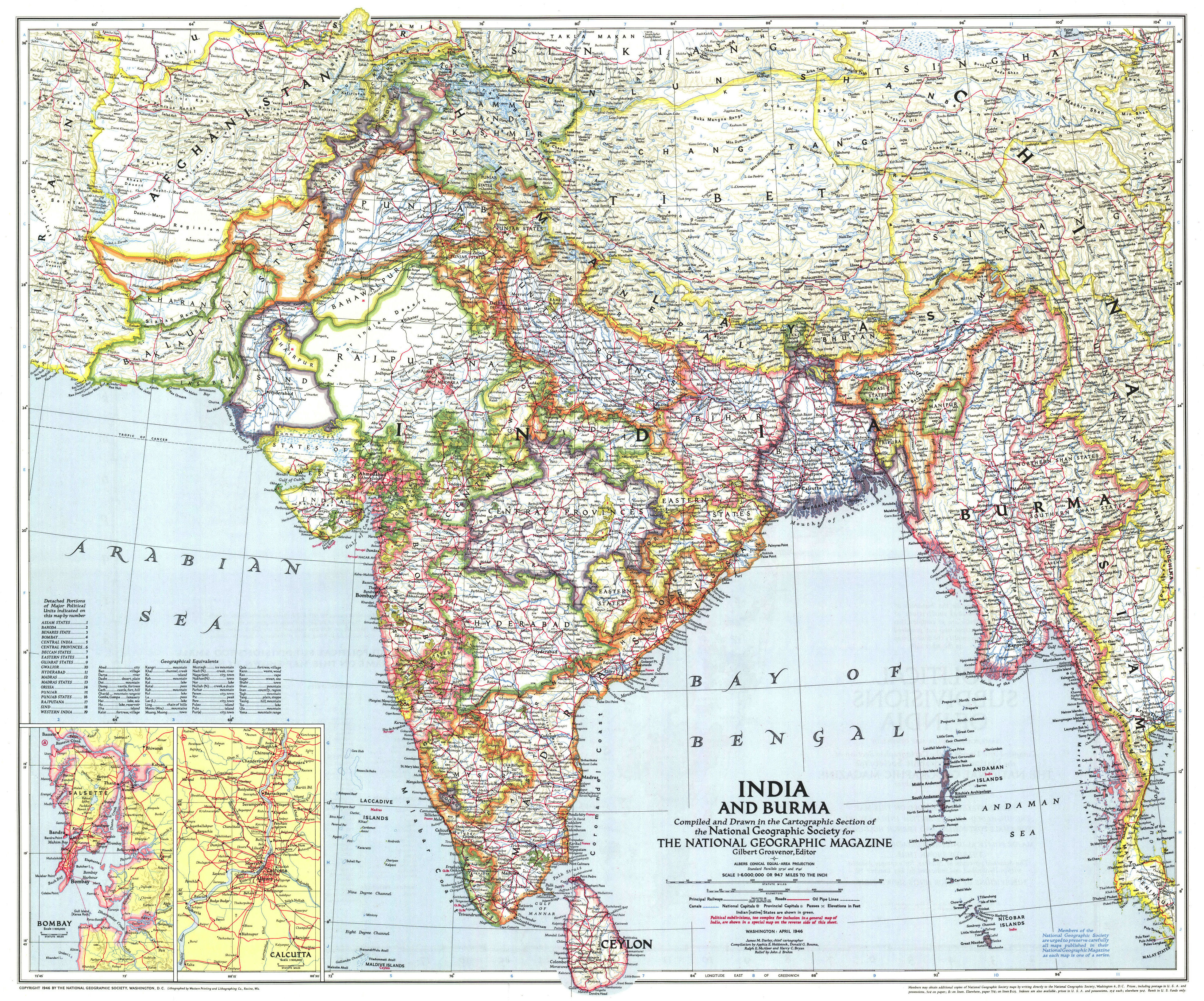 National Geographic Map Of India 