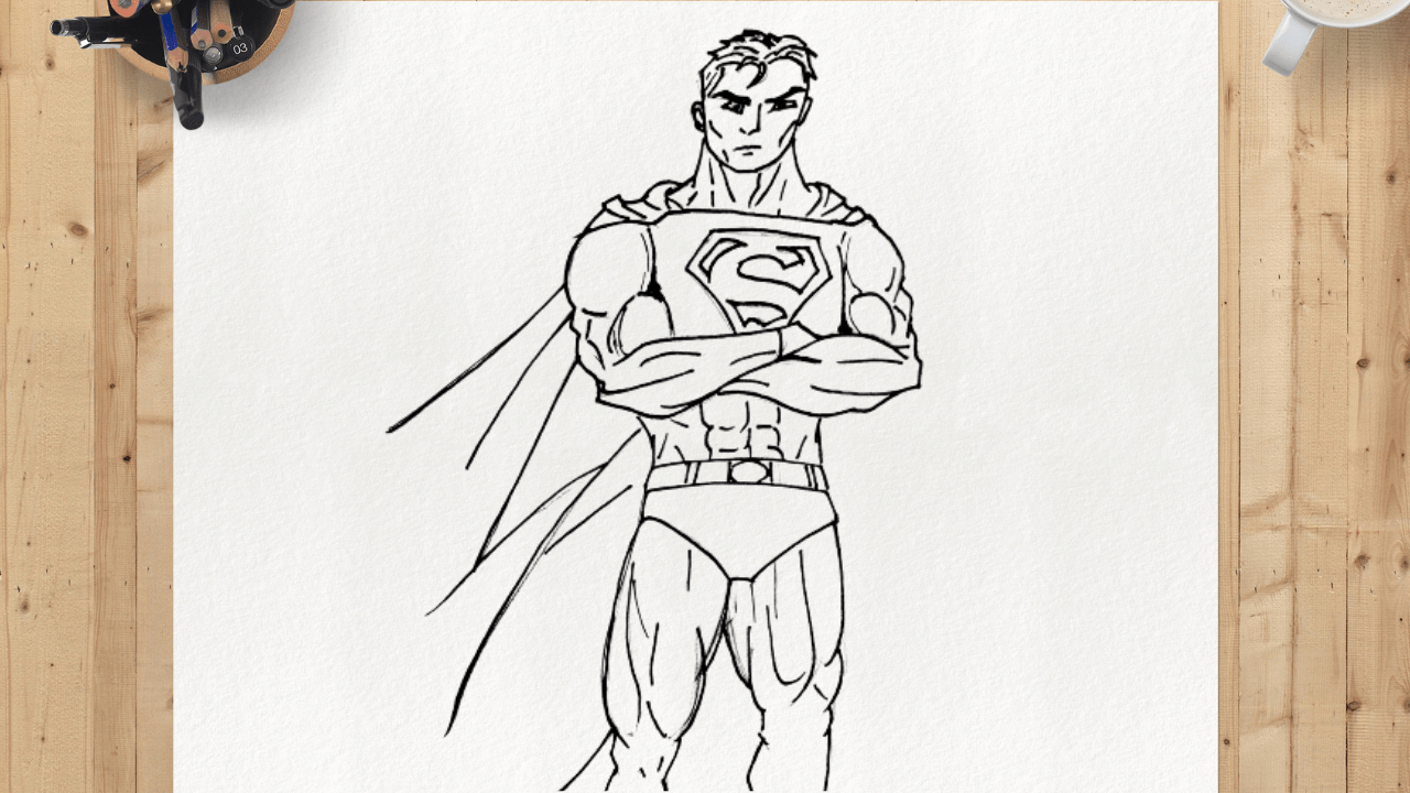 How To Draw Superman Justice League Easy Step By Step Drawing Tutorial Drawing