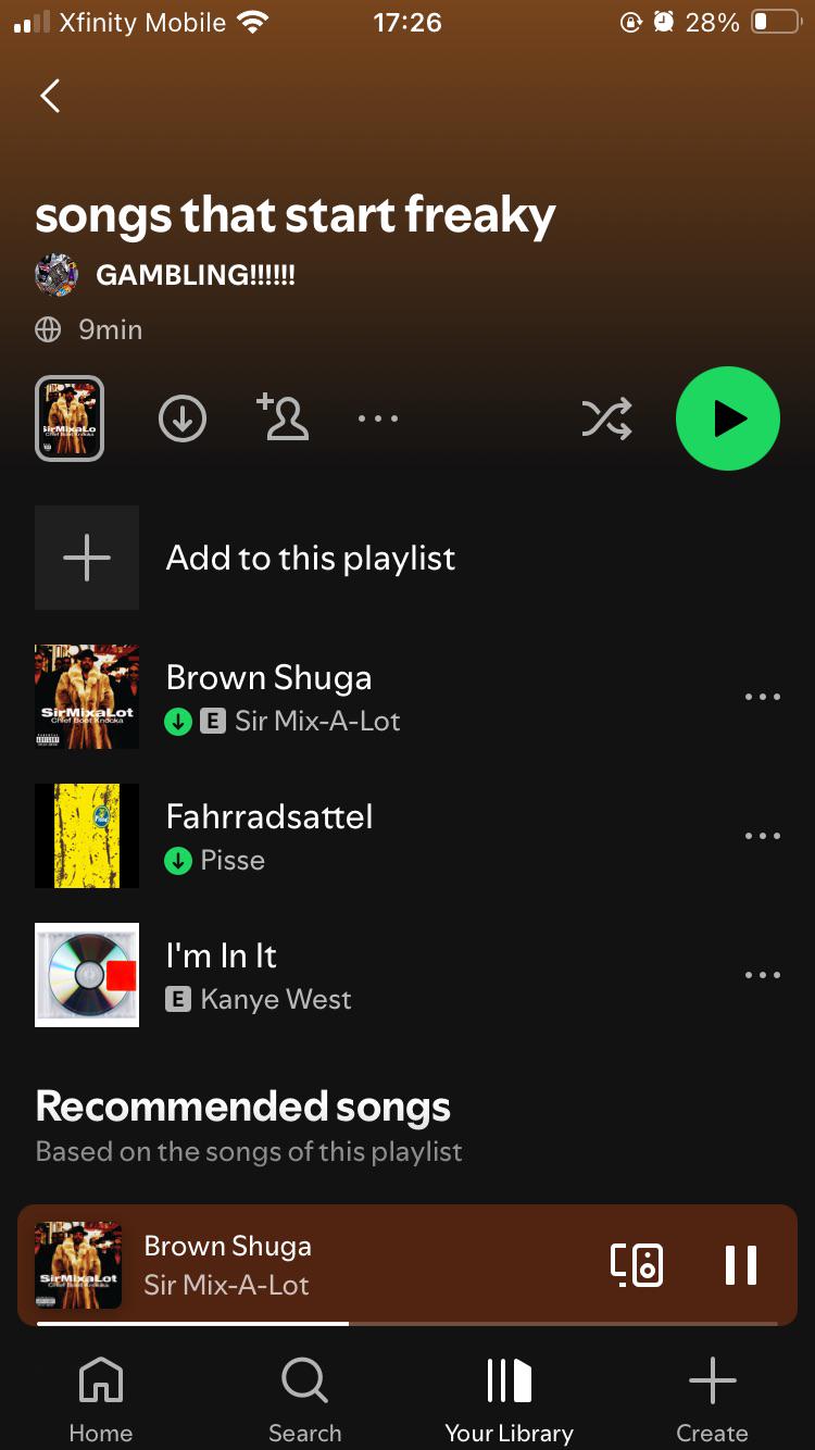 songs that start with ppl getting freaky (what should i add?) :  rweirdspotifyplaylists