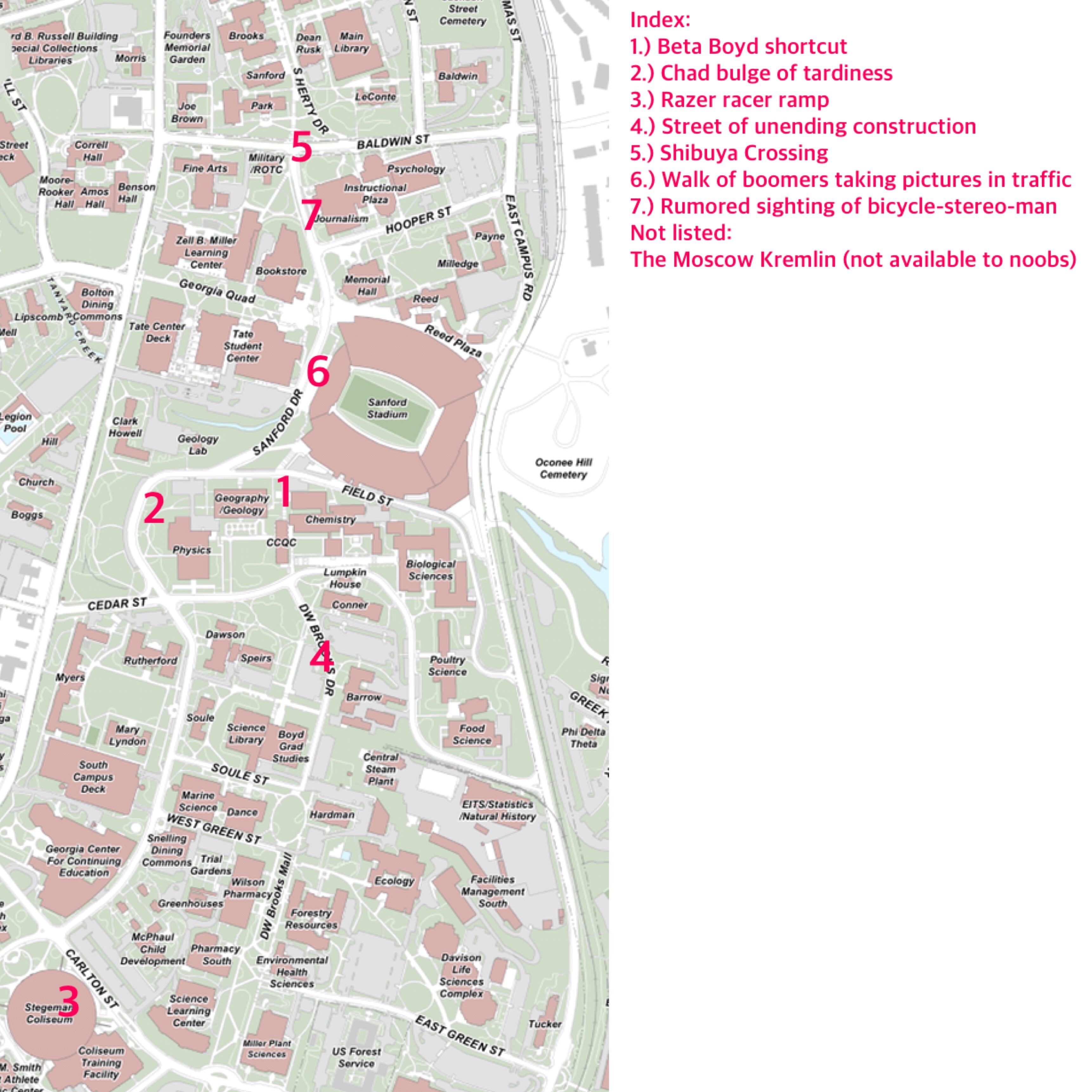 Uga Interactive Campus Map 