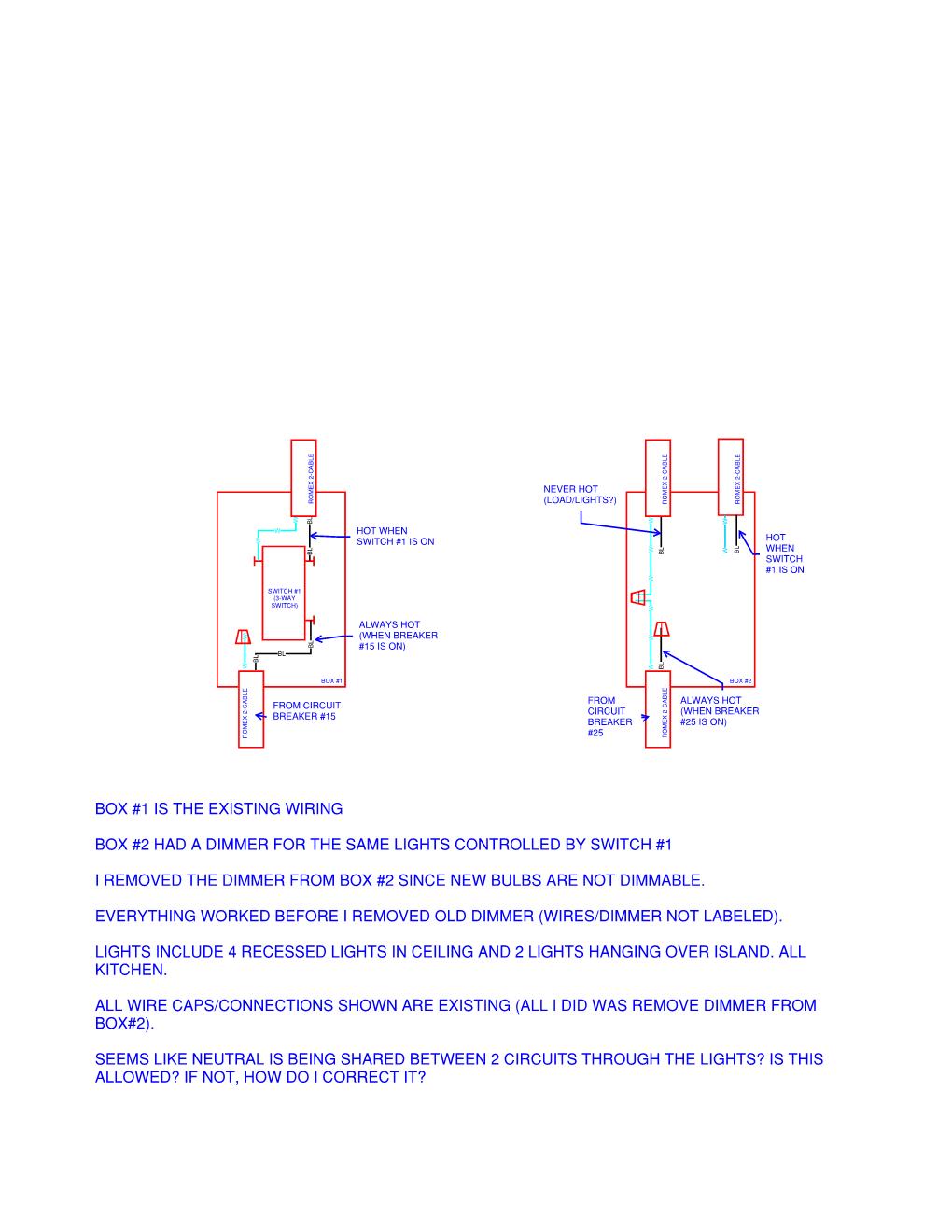 Shared neutral wiring diagram collection