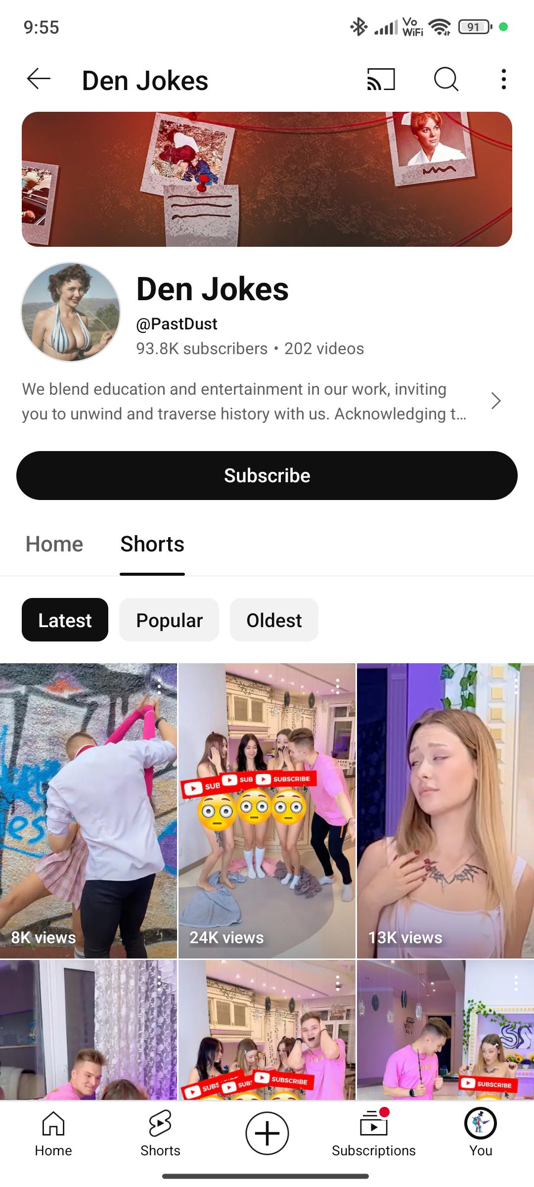 This channel needs to be taken down from YouTube. The pranks are  literally just sexual assault : rAreTheStraightsOK