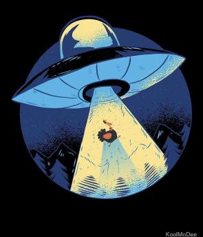 Spaceship tractor beam Turkey by KoolMoDee