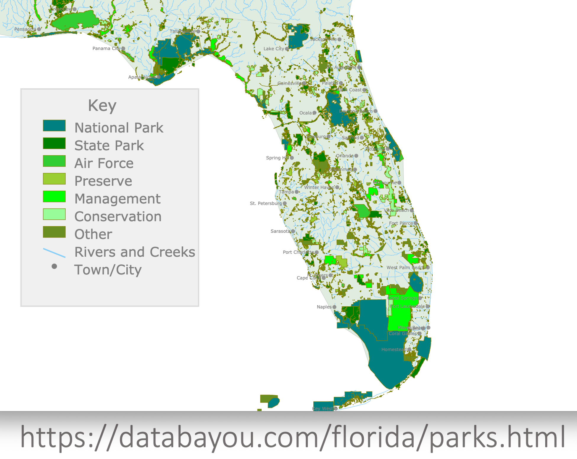 Florida State Parks Map 