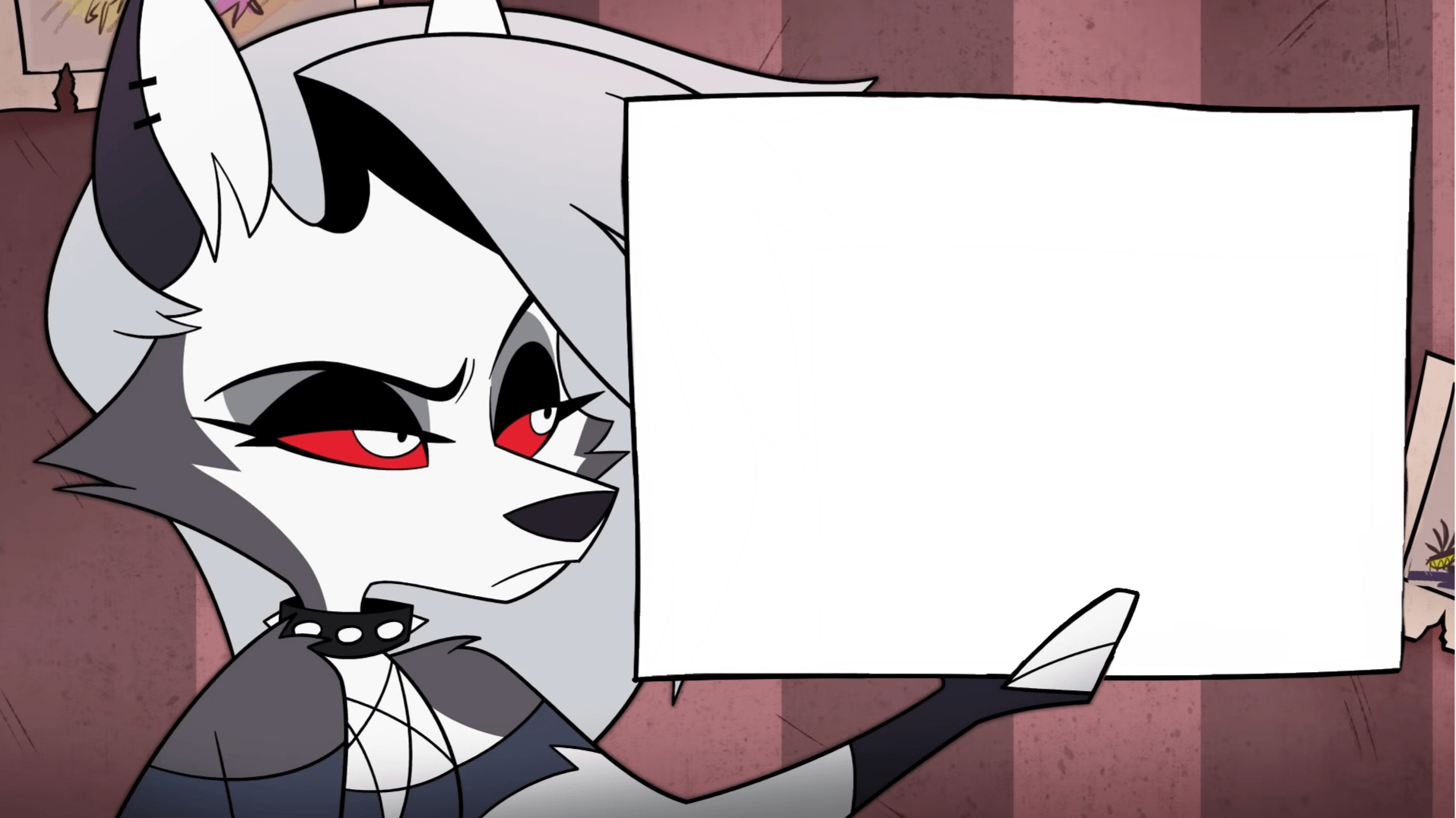 Hazbin hotel vs helluva boss. Loona Holding A Sign But The Sign Is Larger So You Can Fit More Or Bigger Text Helluvaboss