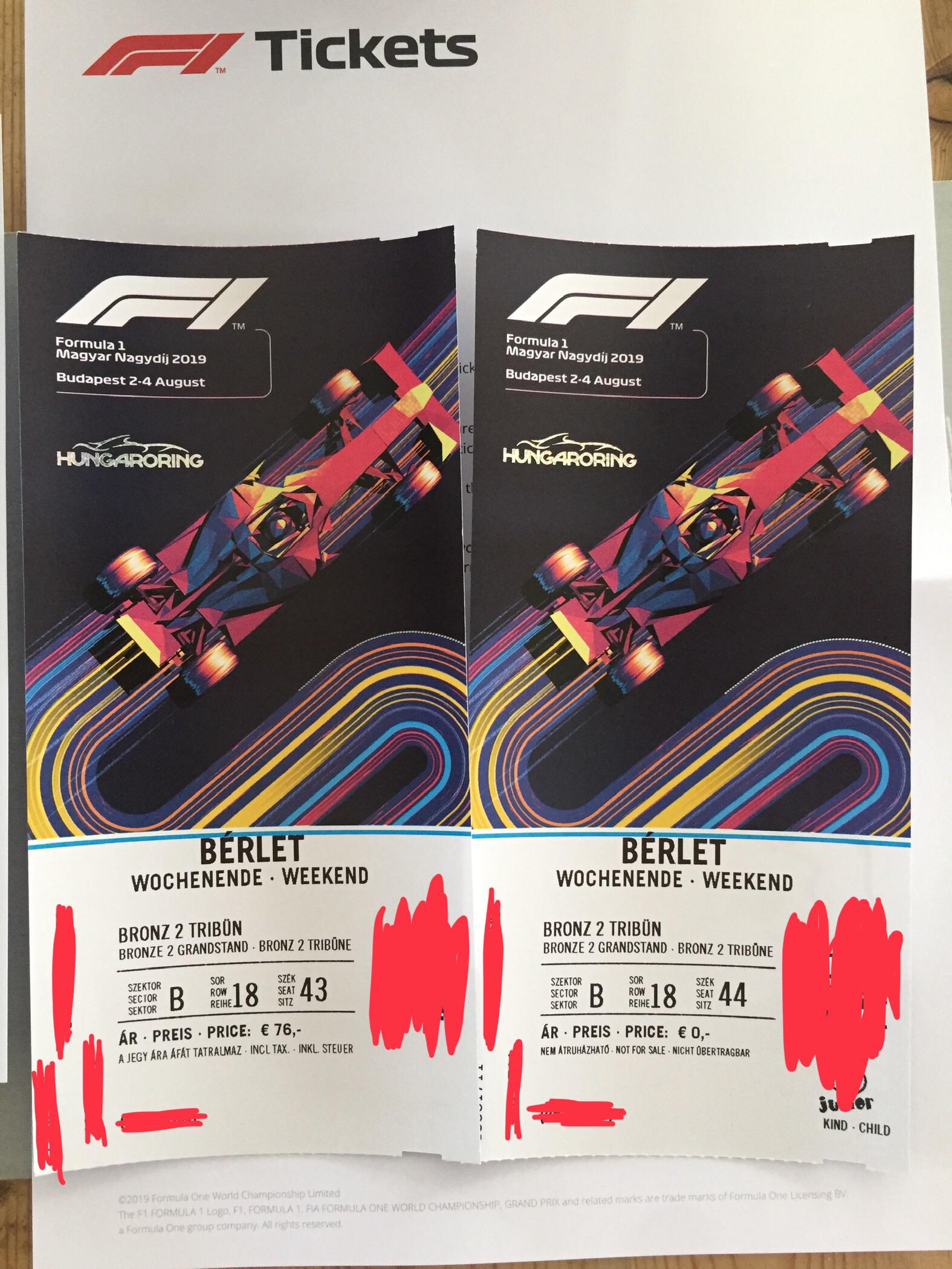 I Got Weekend Tickets To The Hungaroring Formula1