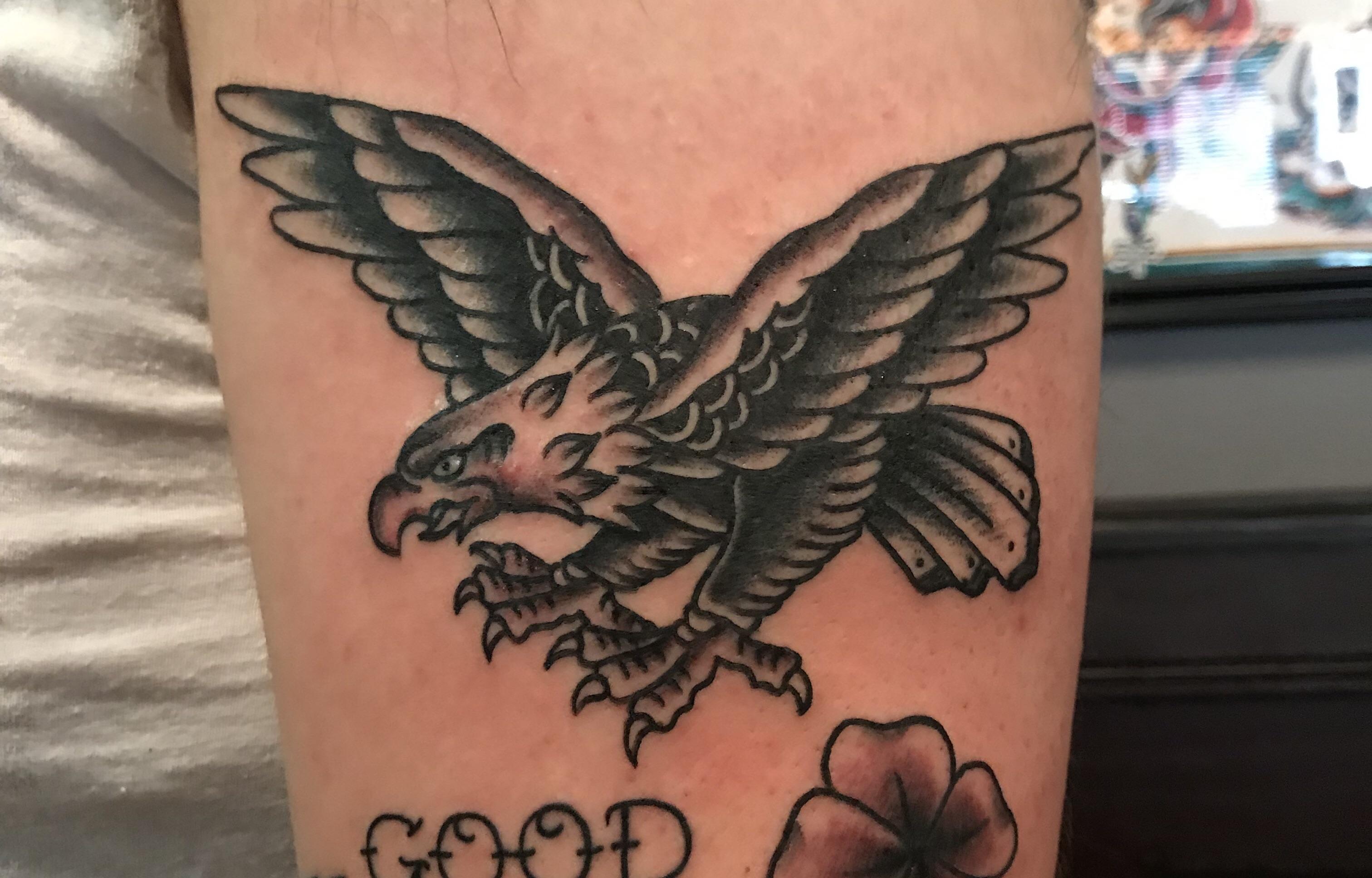 Black And Grey Eagle John Tower Classic Tattoos St Louis Mo Traditionaltattoos