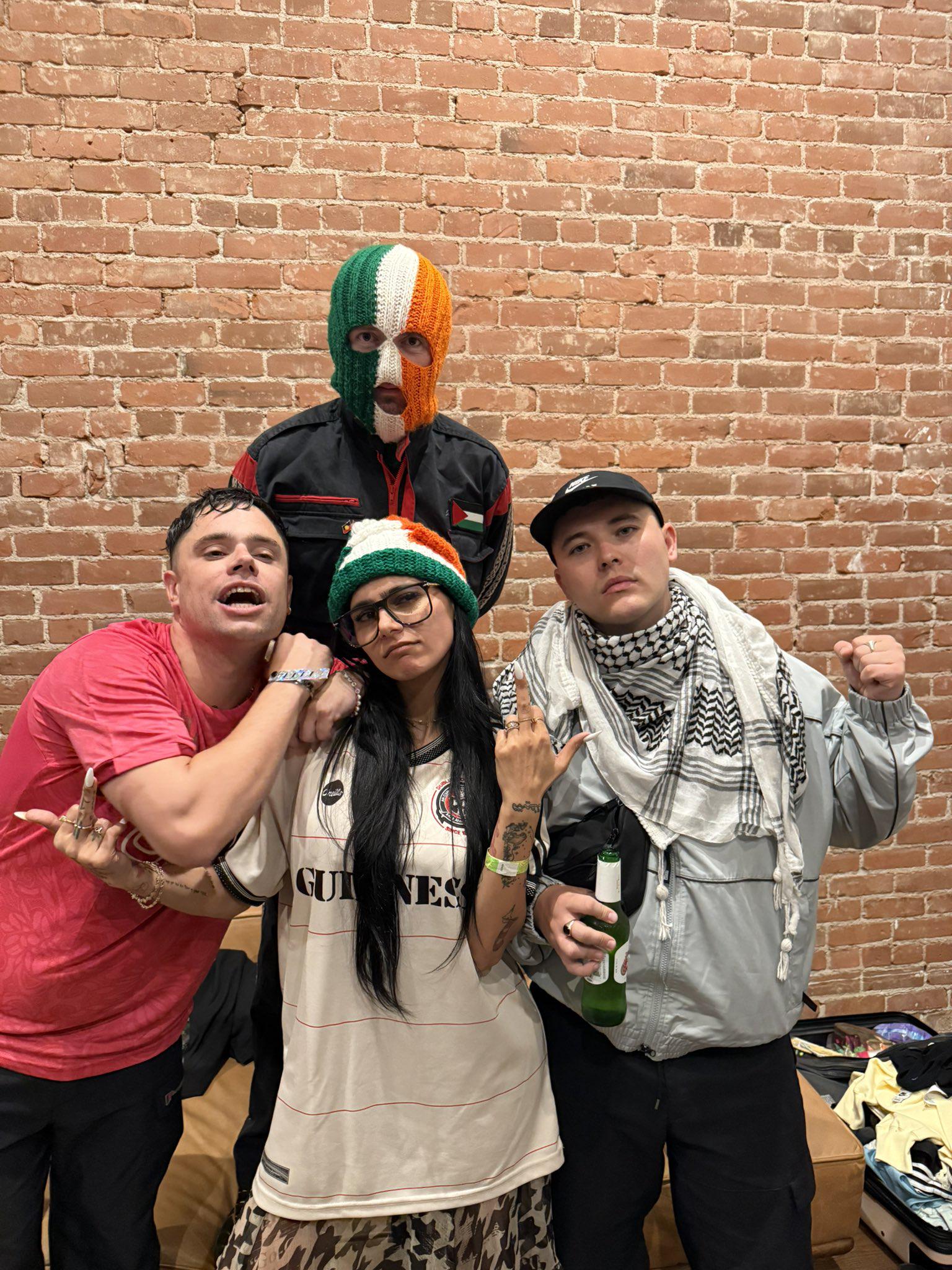 Mia Khalifa in a Bohs top 🖤❤️ with Kneecap 🇮🇪🍉 : rcoybig