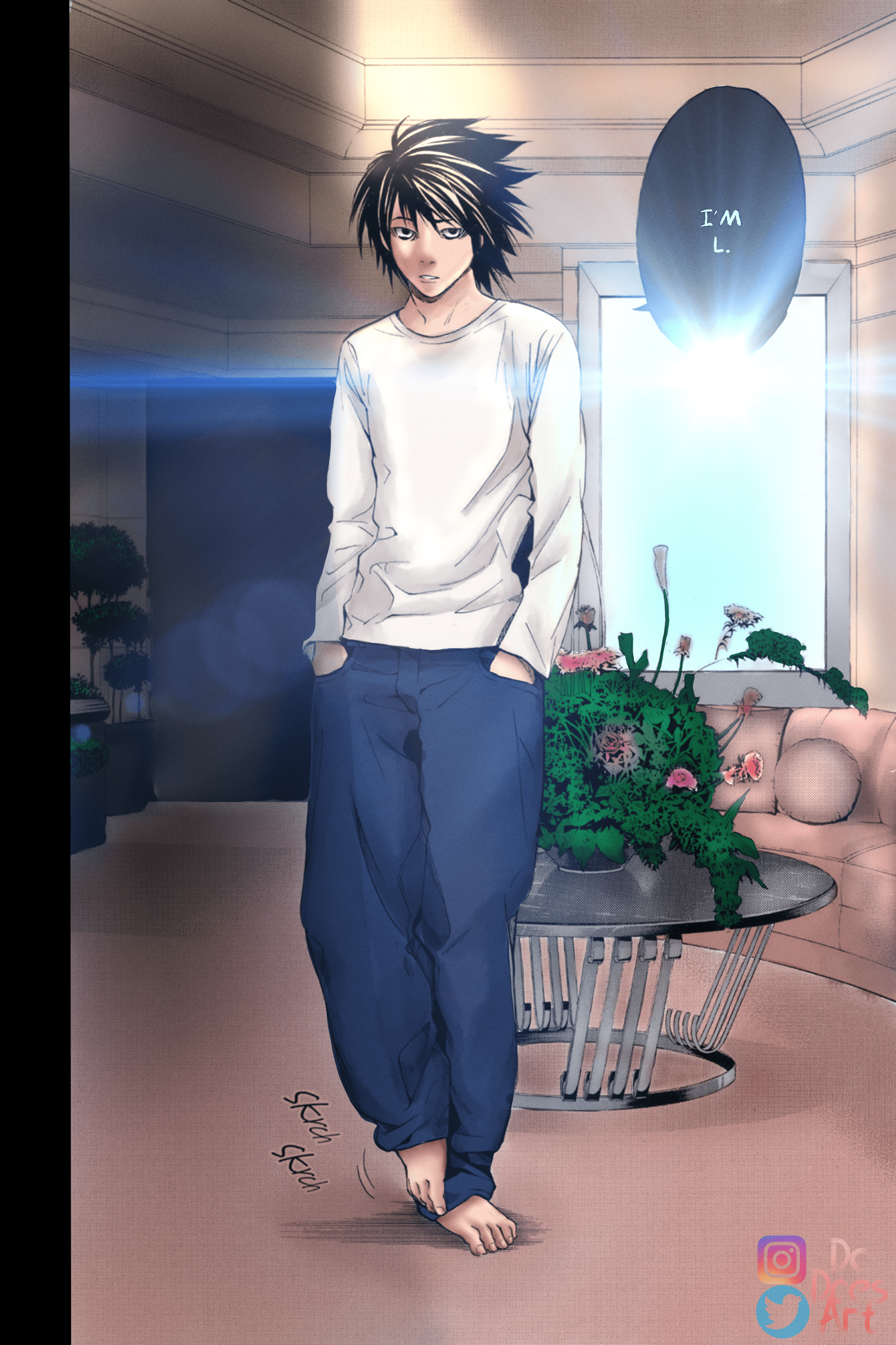 I'm L - L colored manga from Death Note (Done by me) : rdeathnote
