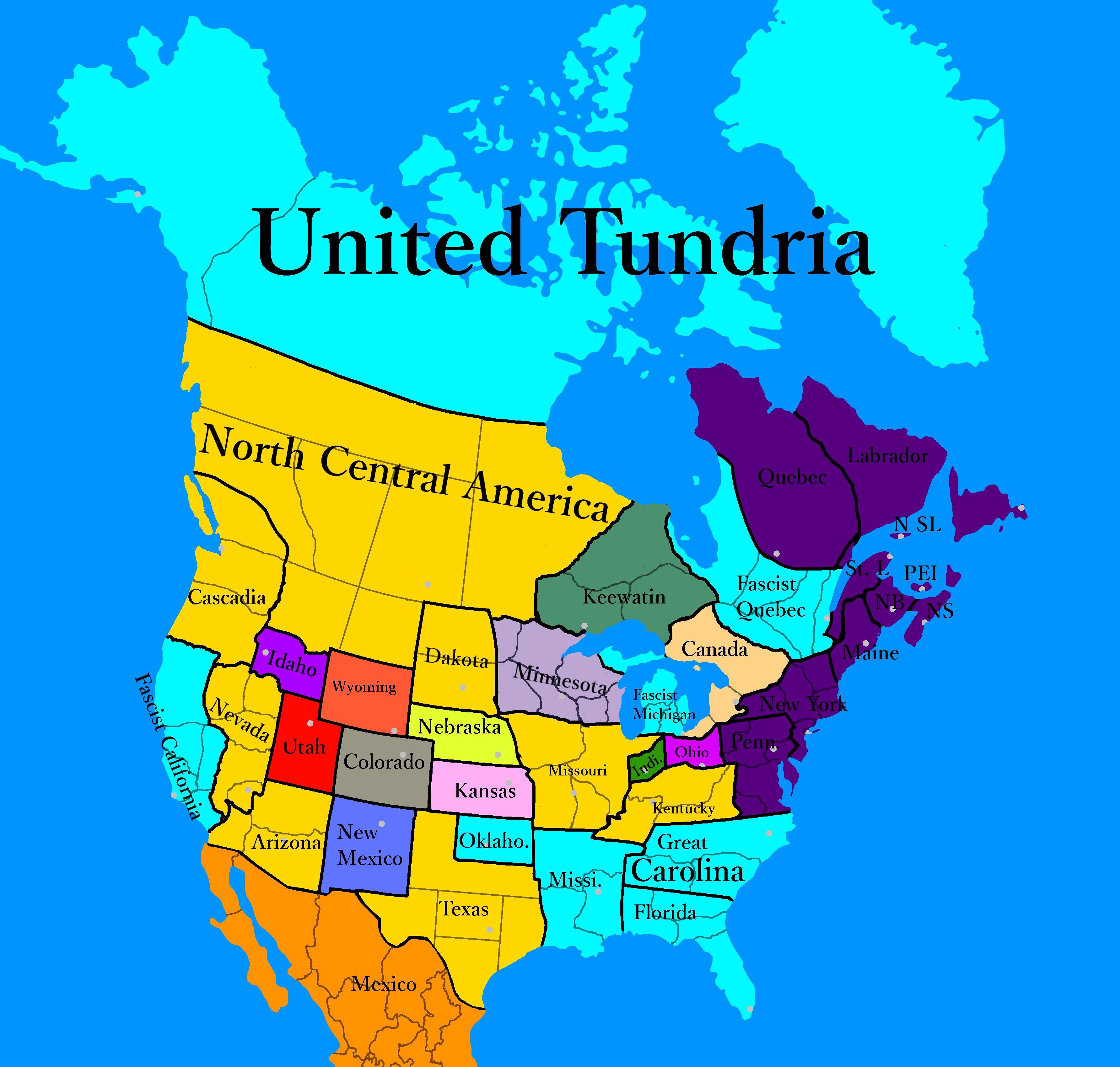 Map Of Future North America One For All 