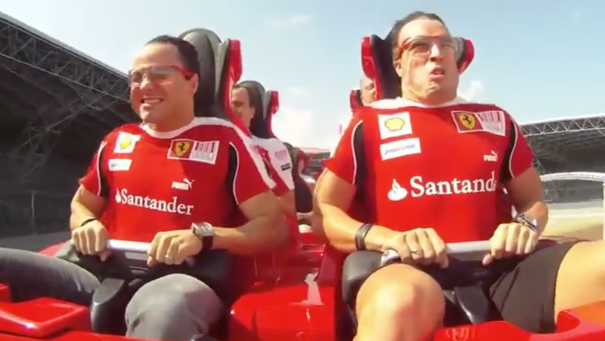 Massa And A Slightly Different Looking Alonso At Ferrari