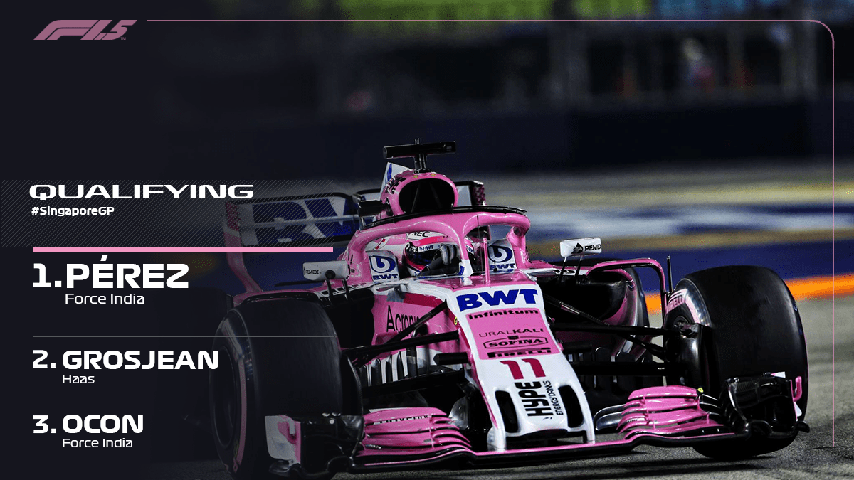 Sergio Perez Takes Pole Position For The 2018 Formula 1 5