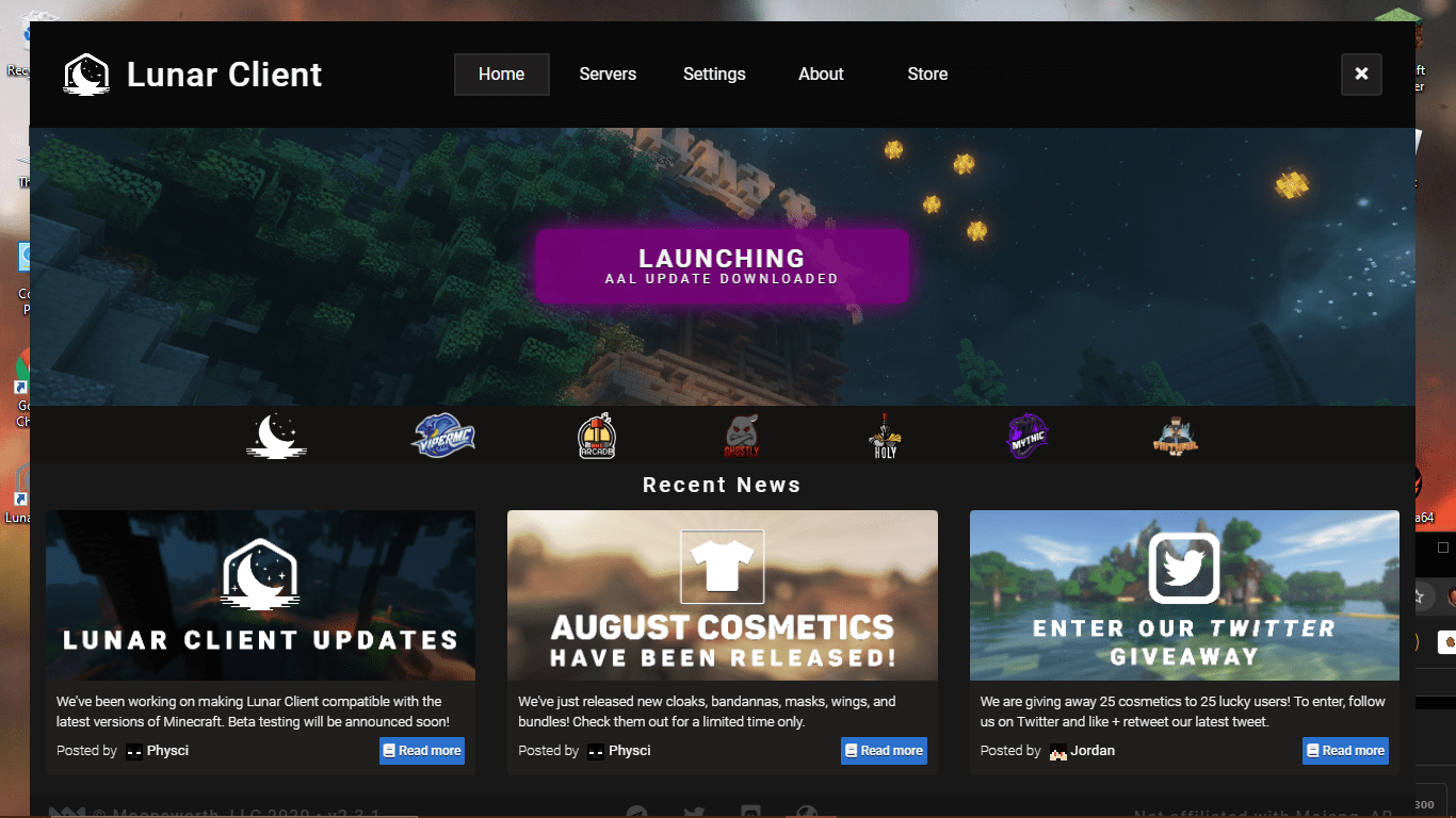 My Lunar Client Is Stuck On Aal Updates Downloaded Minecraft