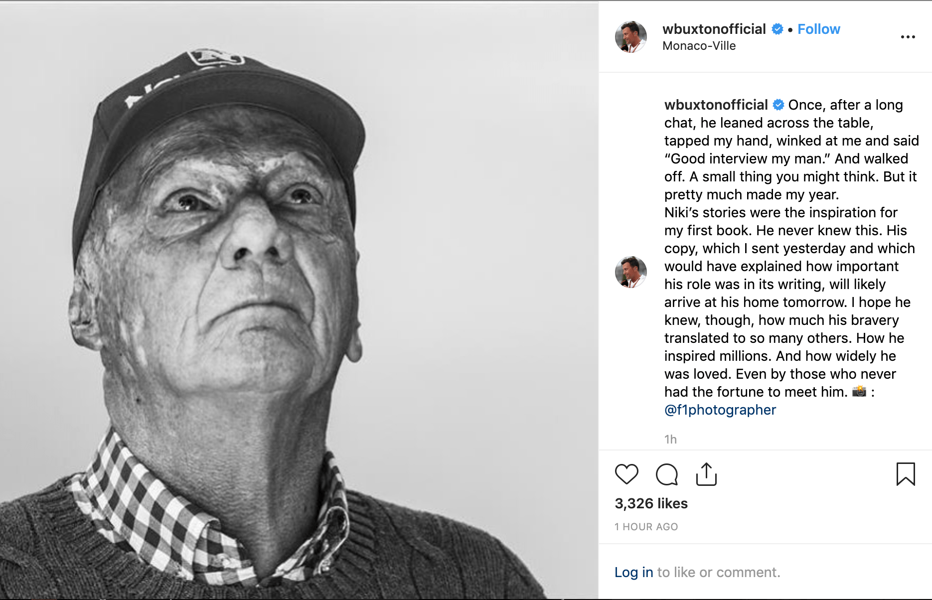 Niki Lauda Inspired Stories In Will Buxton S Book Formula1