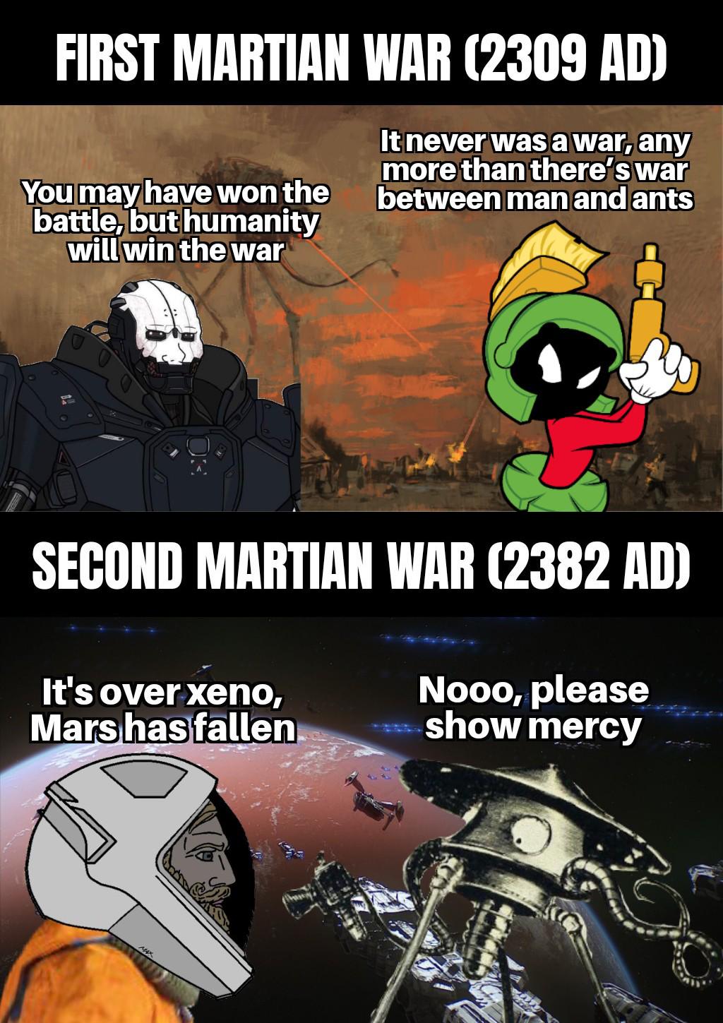 Its over Martians, I have portrayed you as the tripod! : rHistoryMemes