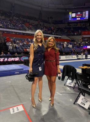 Olivia Eisenhauer (L, WCJB Gainesville) & Taylor Beth Davis ESPN
