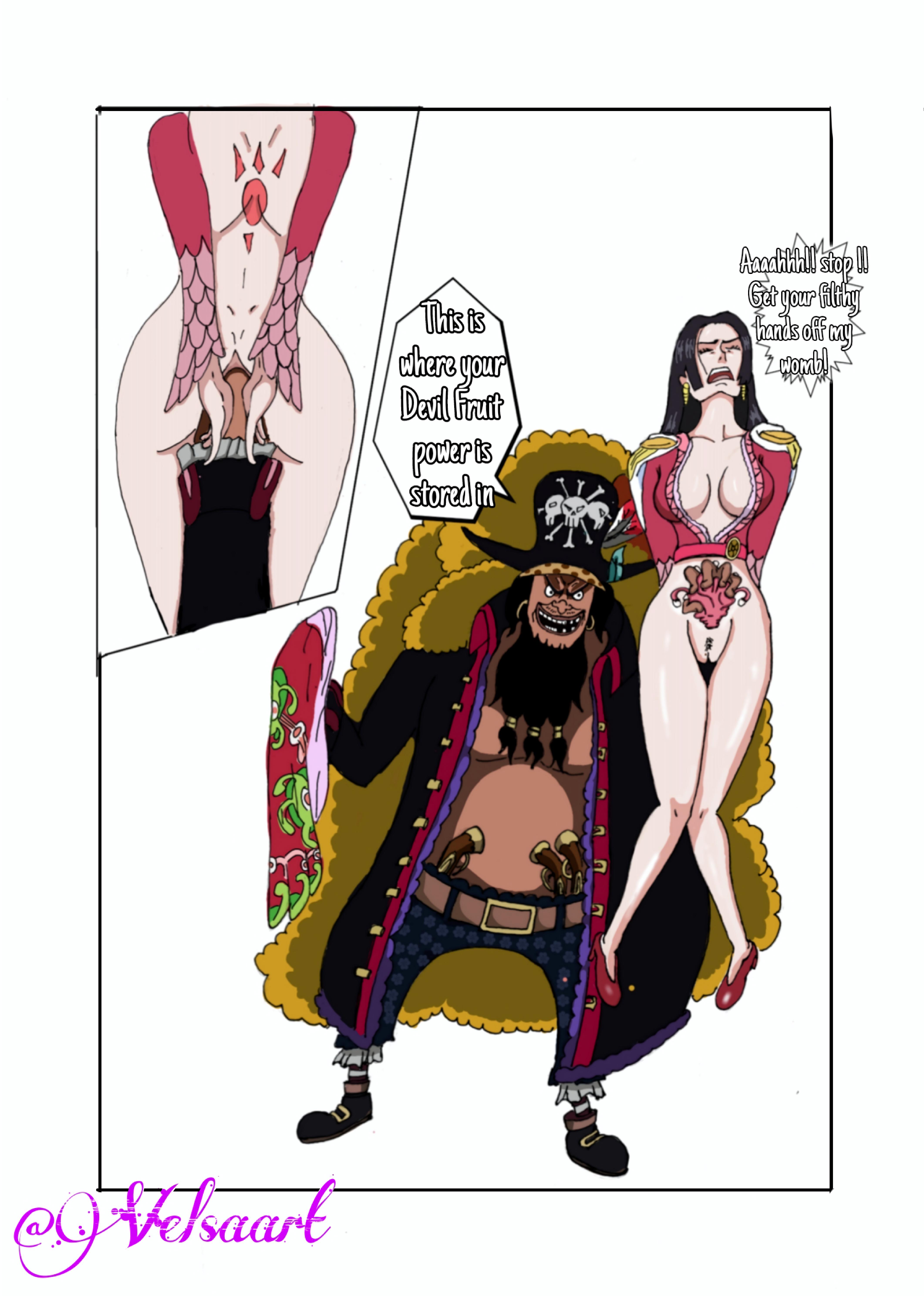 Boa Hancock) [ one piece ] black beard gonna steal Hancock devil fruit  artist :- velsaart : rfunpiece