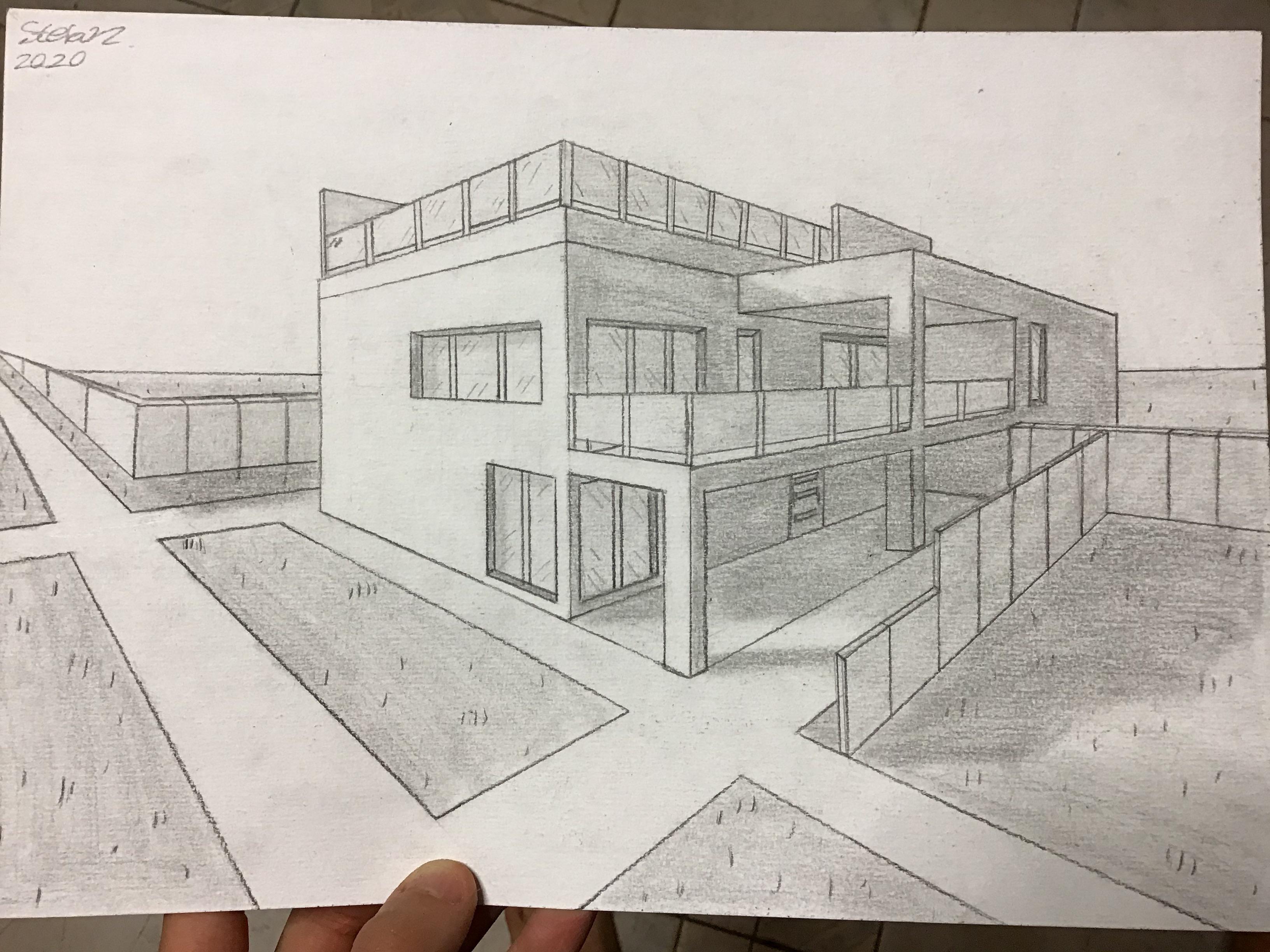Finished This Modern House Drawing Learntodraw