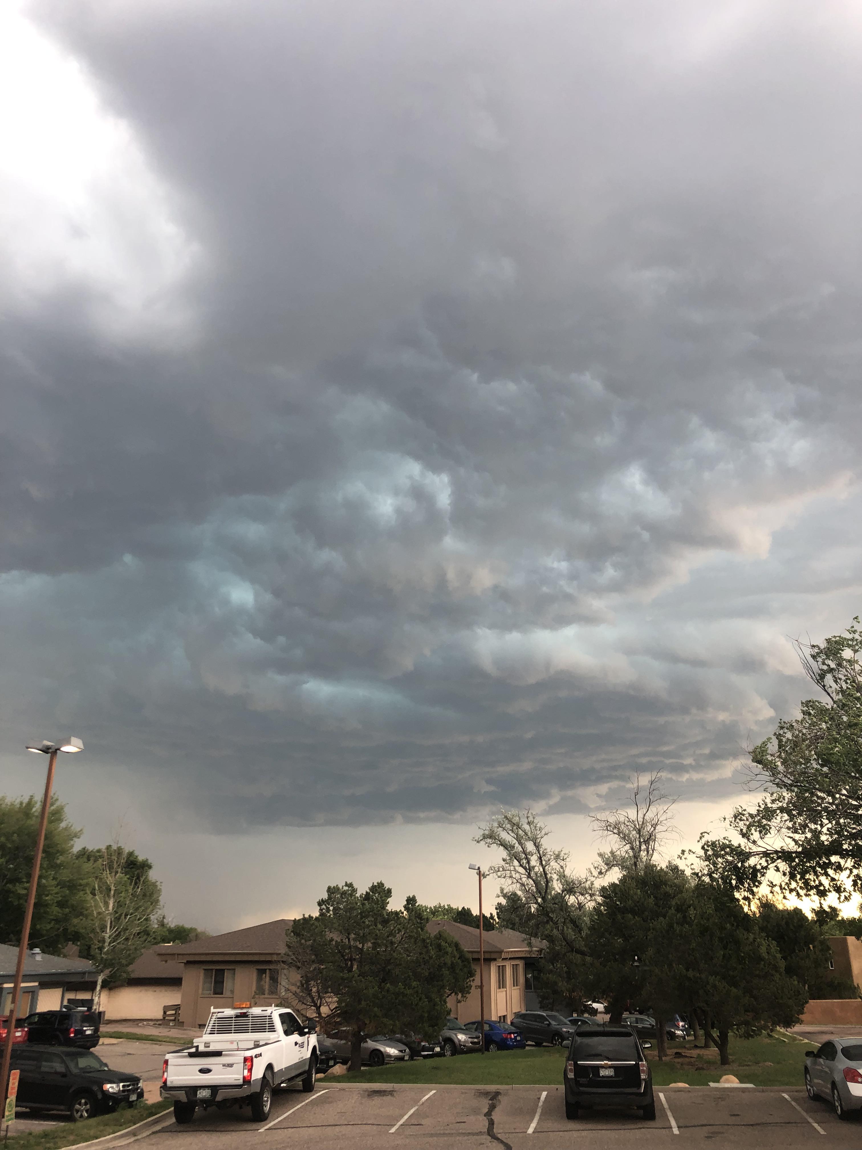 Winds taper off around 5 p.m. Obligatory Cool Weather Pic From Today S Tornado Warning Coloradosprings