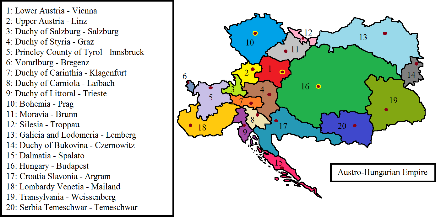 Austro Hungarian Empire Map 