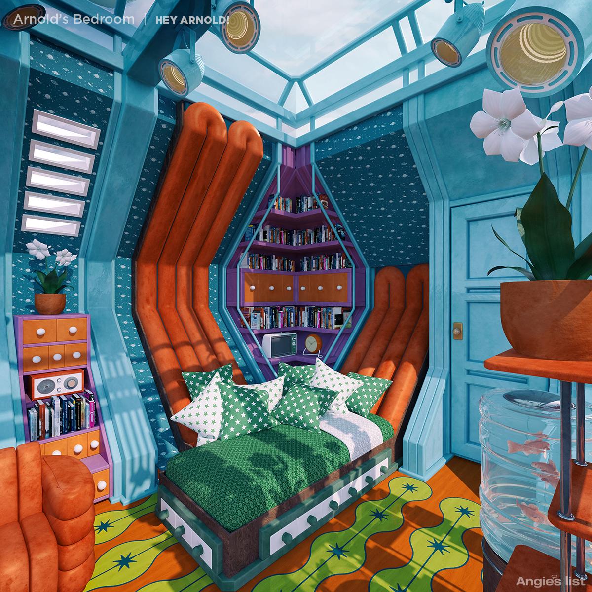 Of all the nickelodeon characters, perhaps none had a cooler pad than arnold, of hey arnold! An adaptation of Arnold's bedroom for the real world